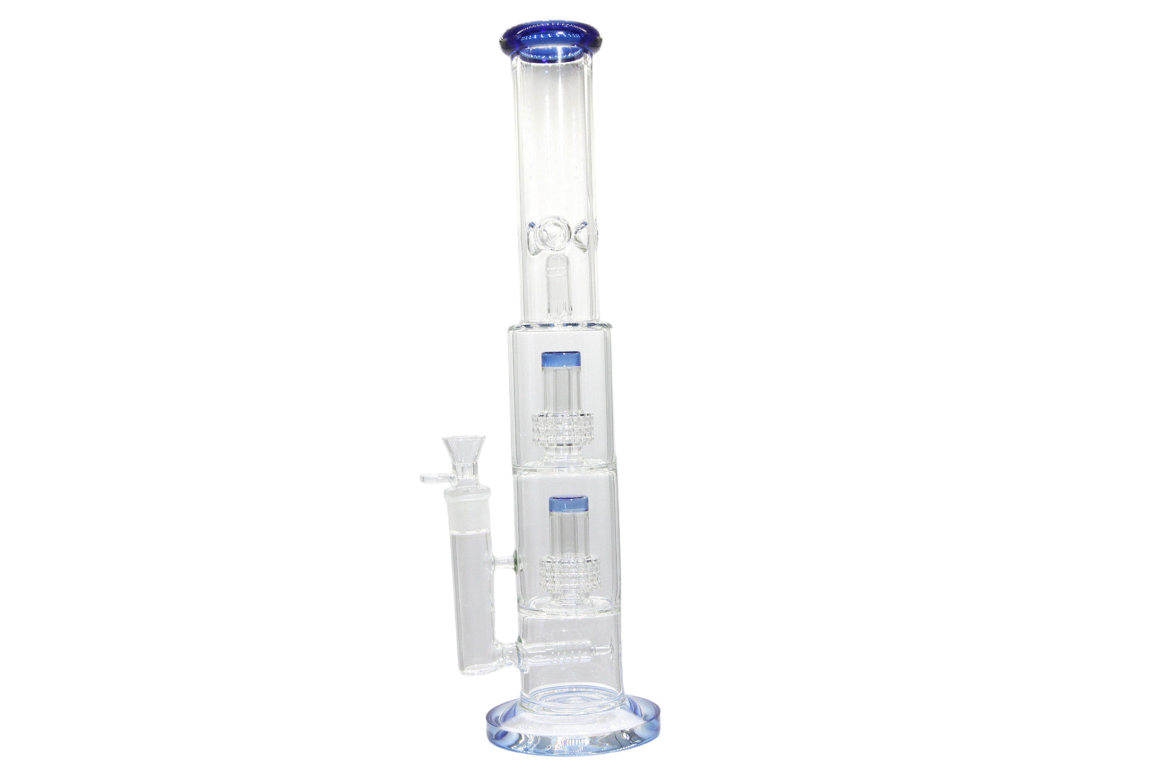 Double Perk Matrix Straight Tube Bong