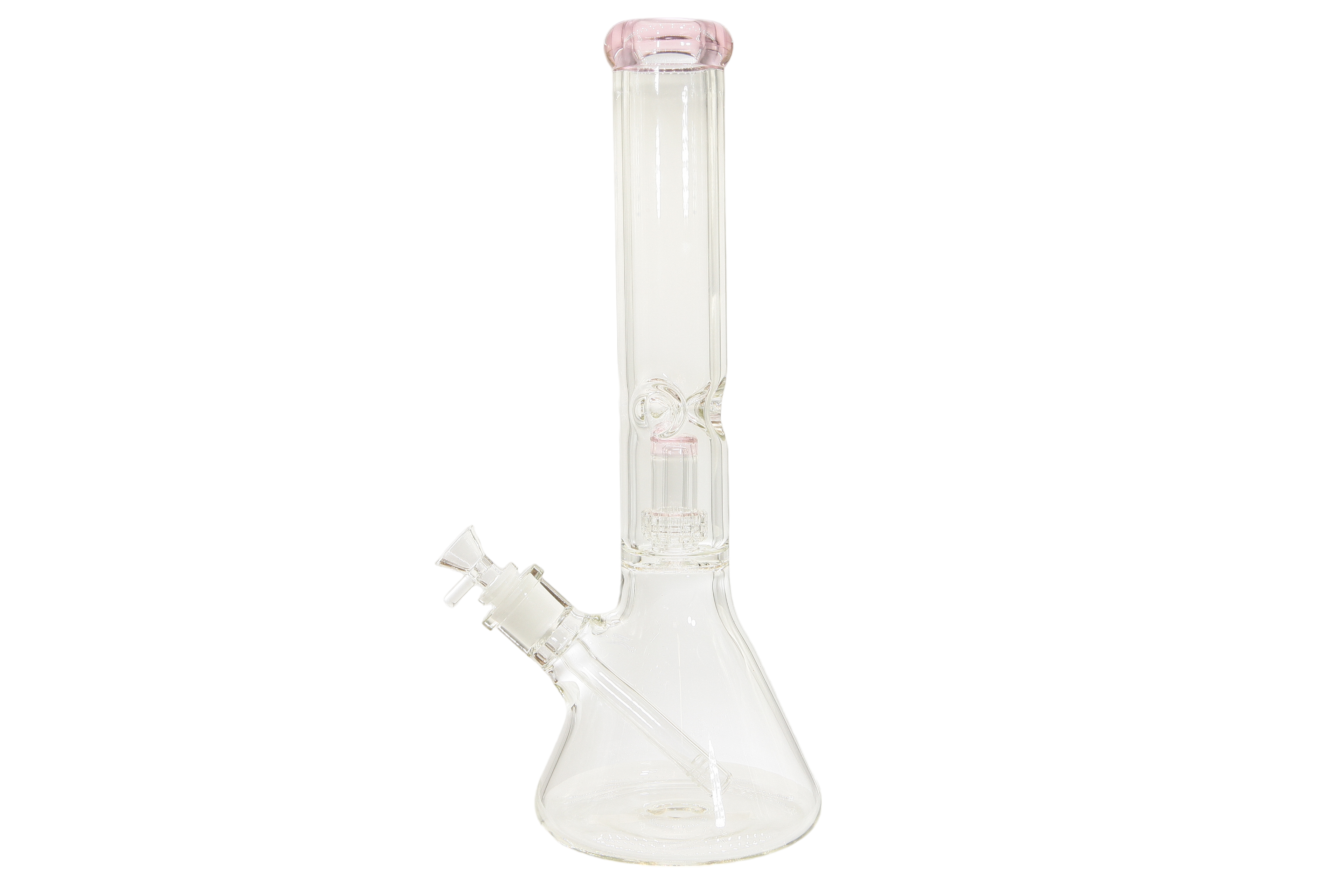 Colored Lip Beaker Bong w/Perc - 14"