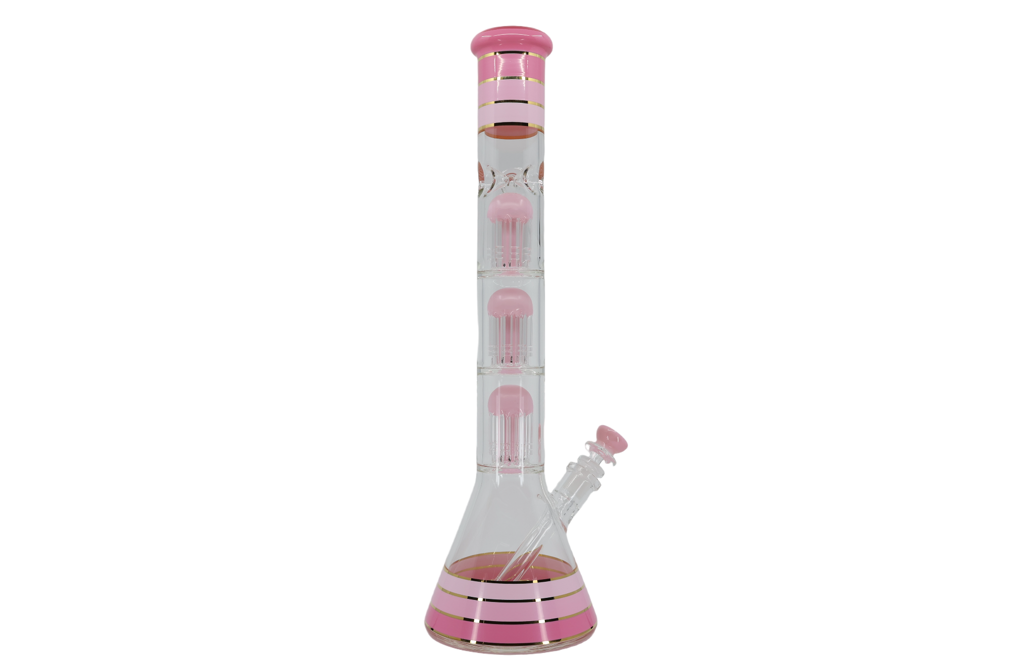 Striped Triple Showerhead Perc