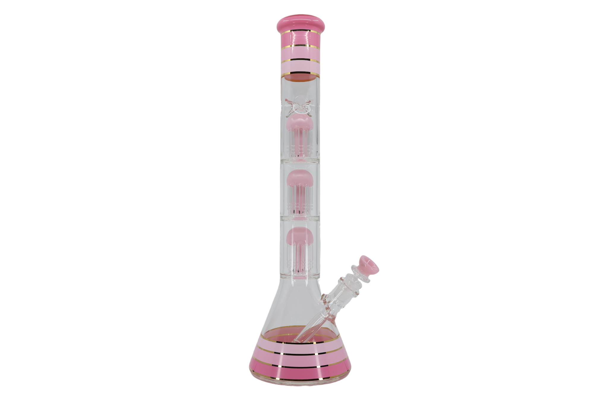 Striped Triple Showerhead Perc