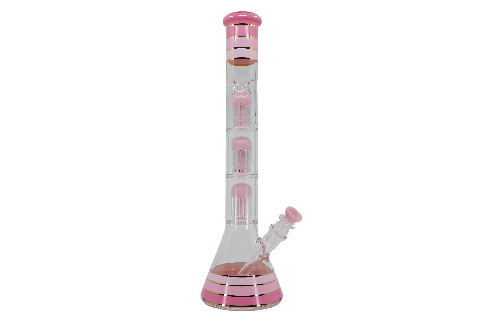 Striped Triple Showerhead Perc