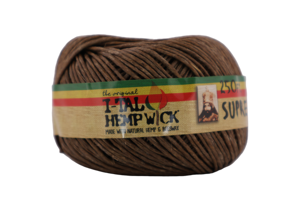 I-TAL ROLLED HEMP WICK 250 FT SUPREME SPOOL