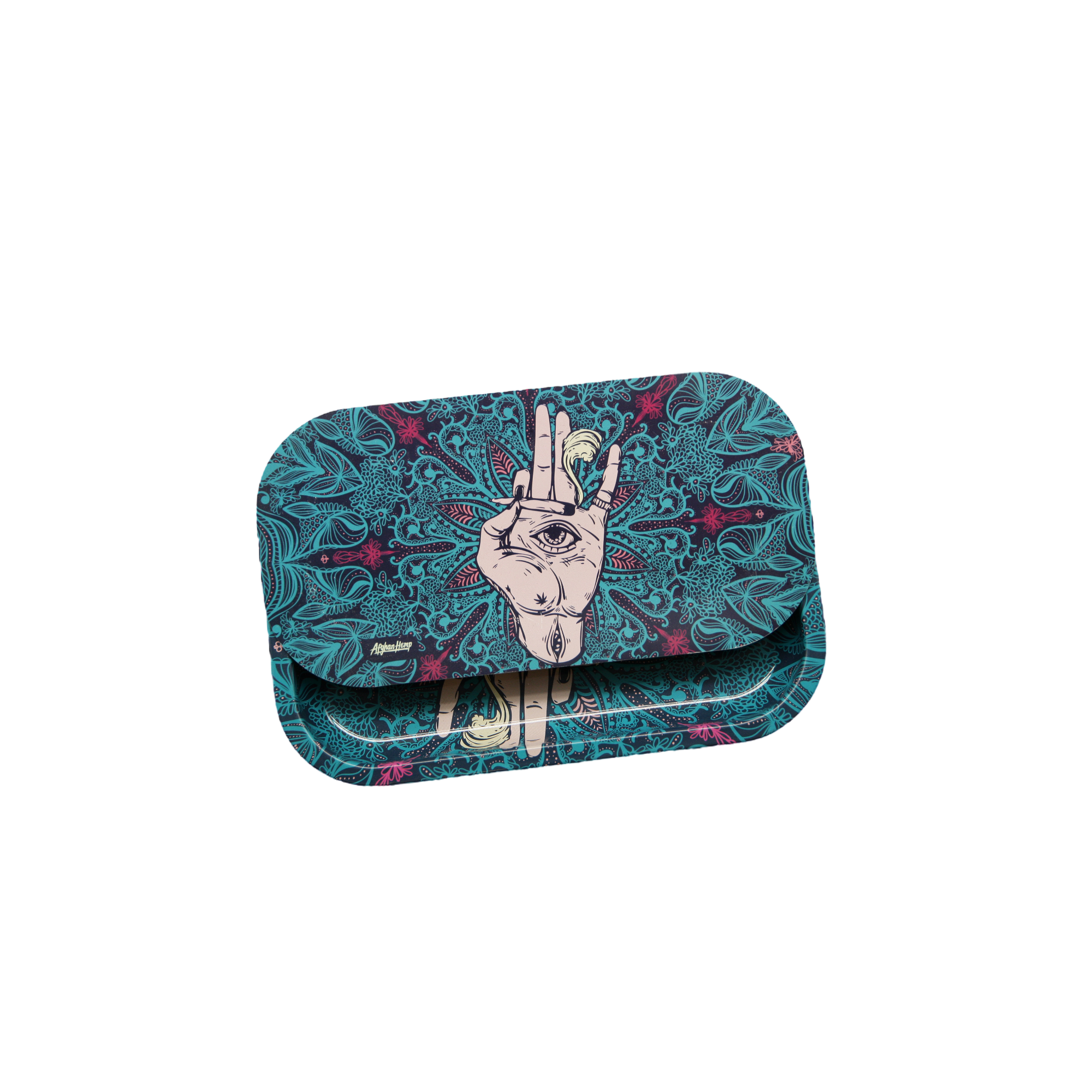 Rolling Tray Kit W/ Magnetic Lid - Afghan Hemp