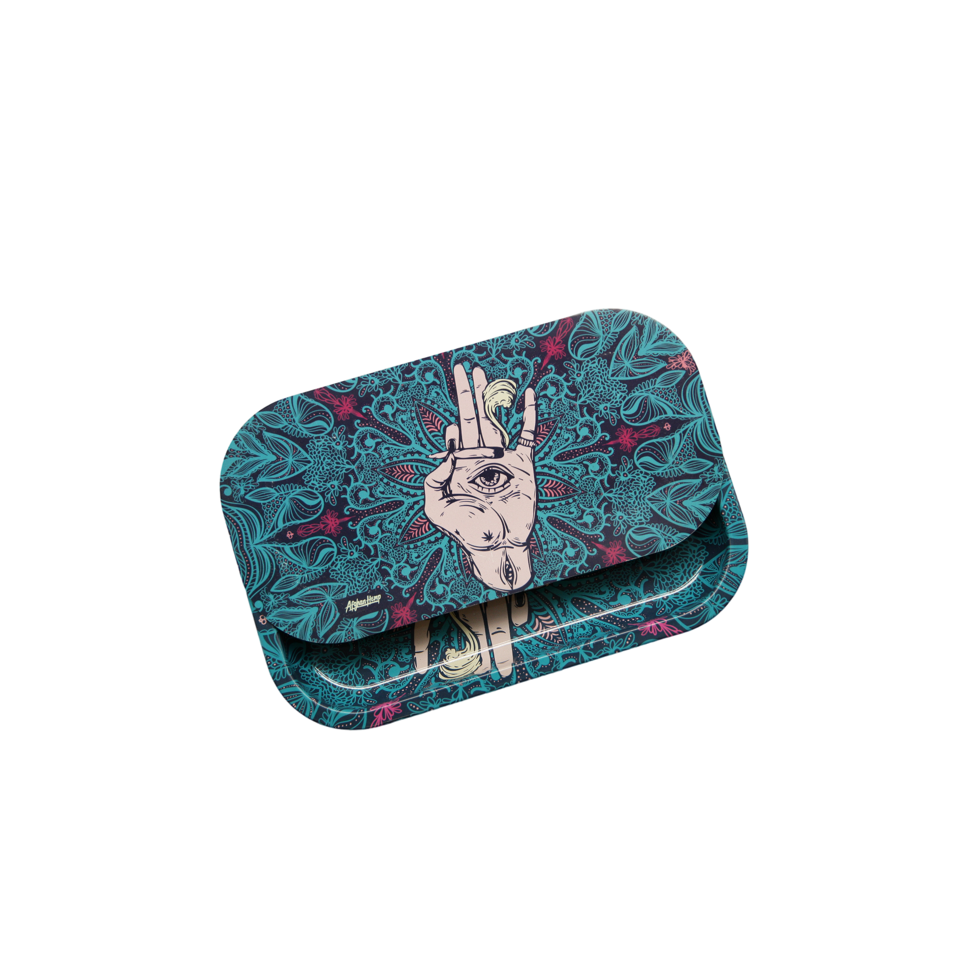 Rolling Tray Kit W/ Magnetic Lid - Afghan Hemp