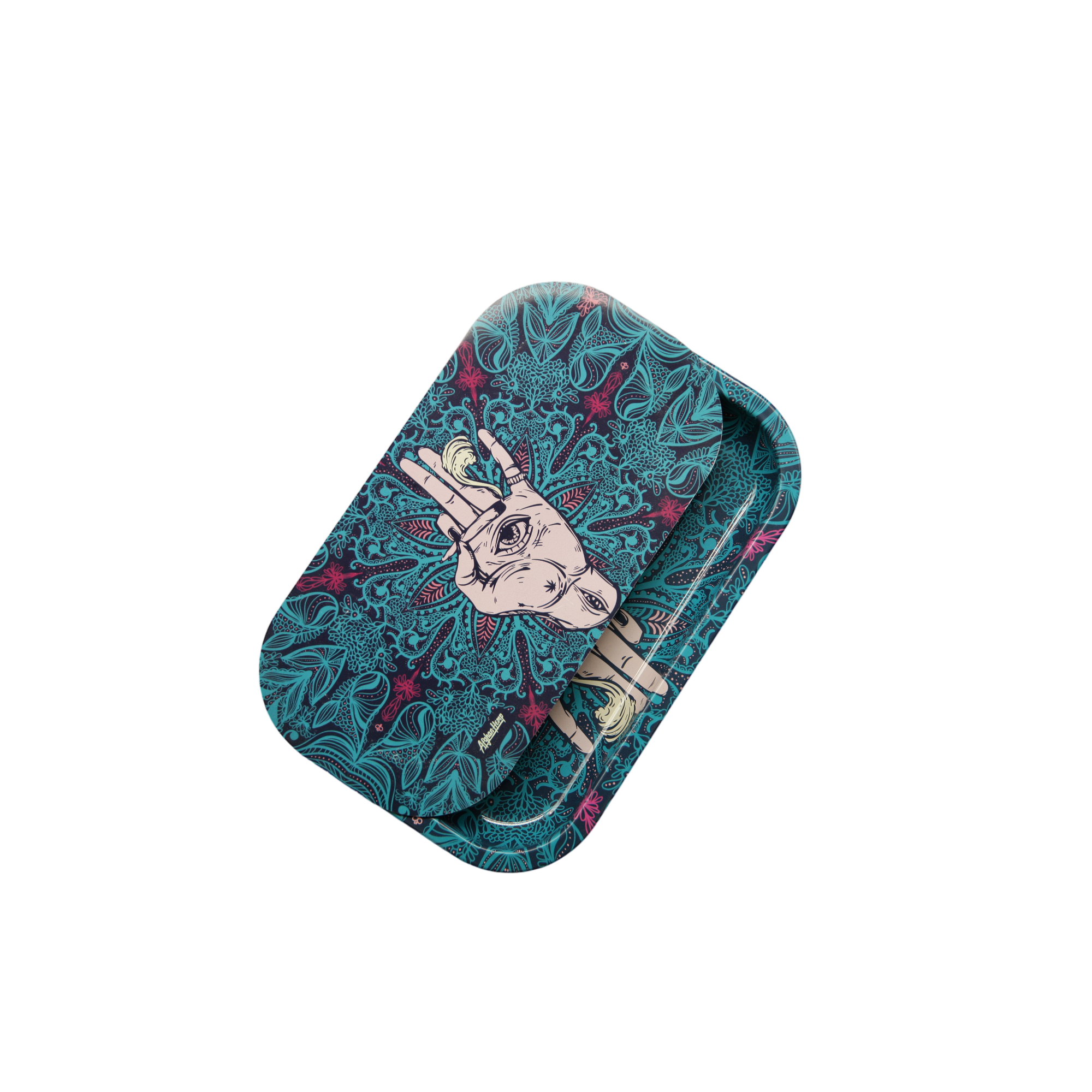 Rolling Tray Kit W/ Magnetic Lid - Afghan Hemp