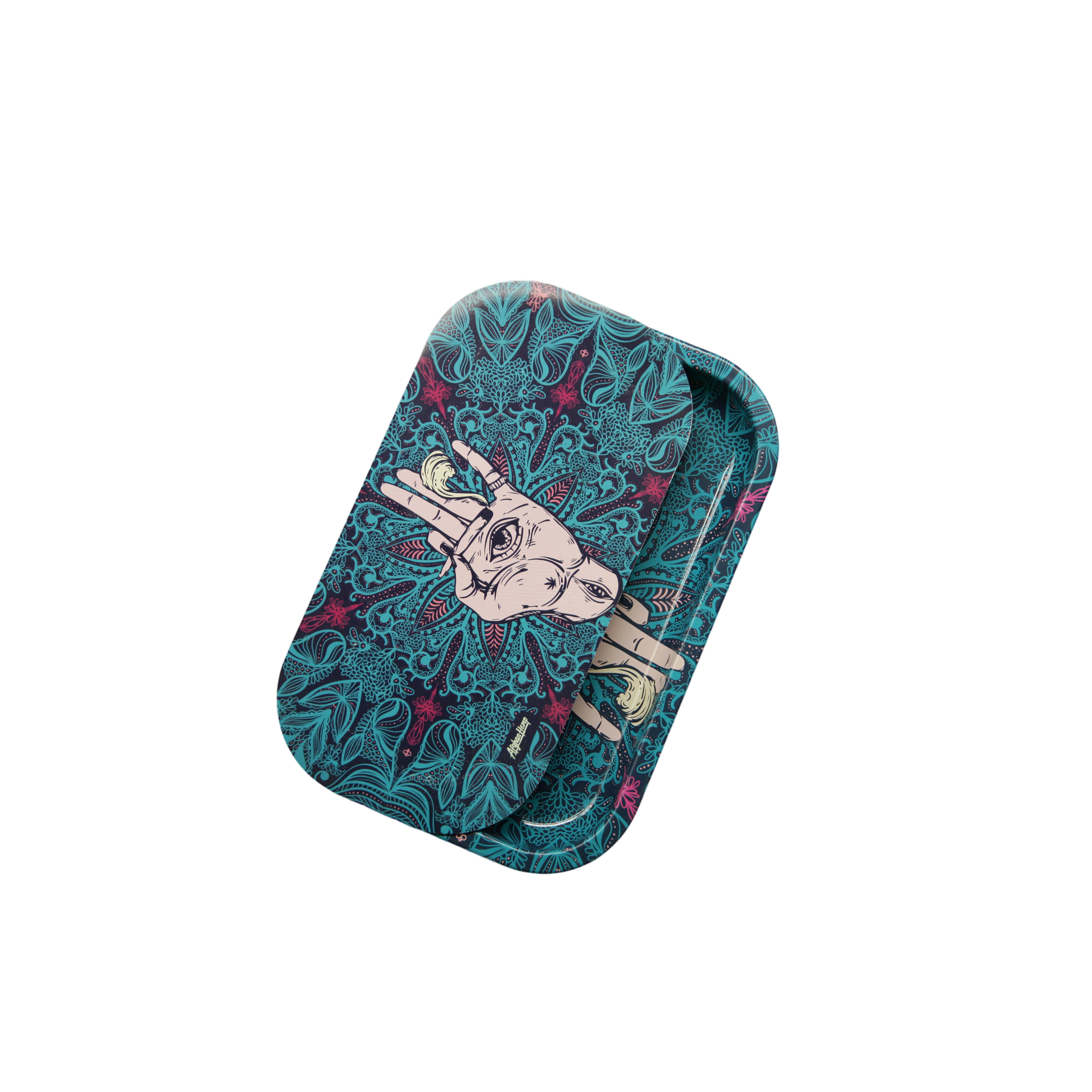 Rolling Tray Kit W/ Magnetic Lid - Afghan Hemp