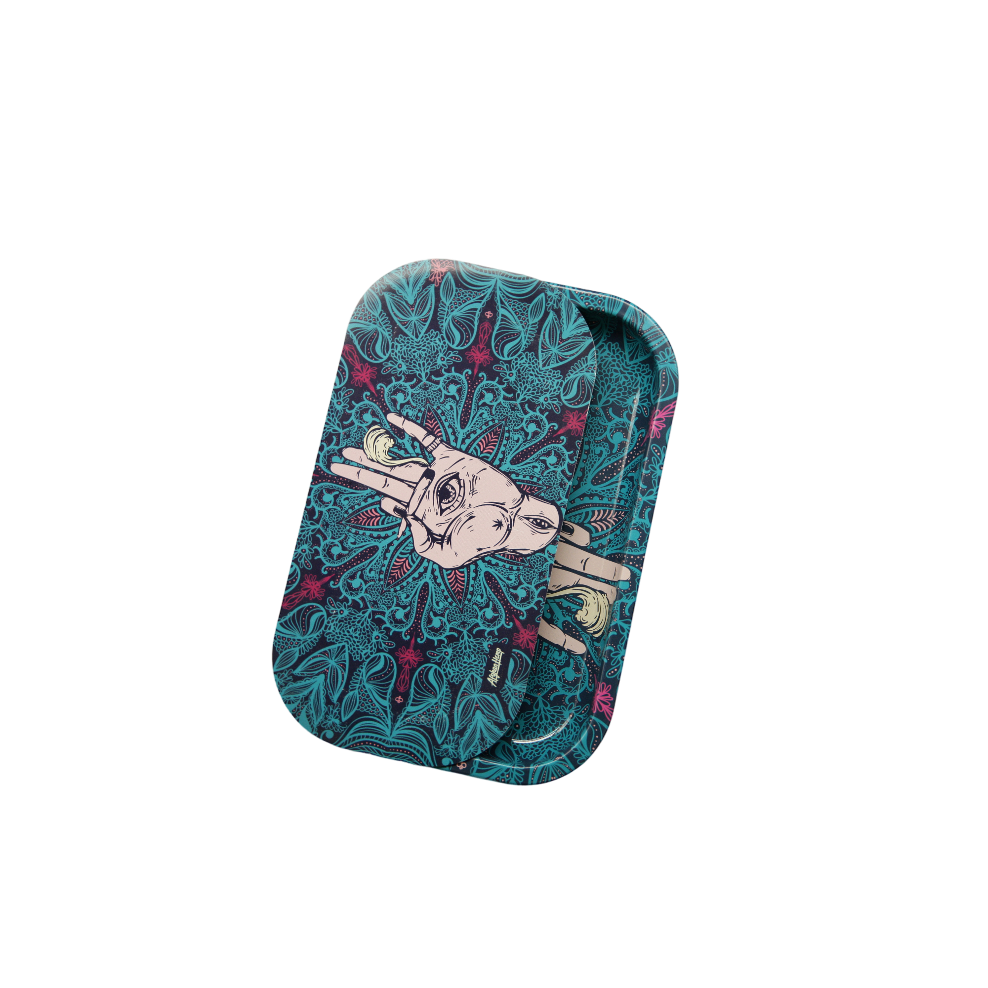 Rolling Tray Kit W/ Magnetic Lid - Afghan Hemp