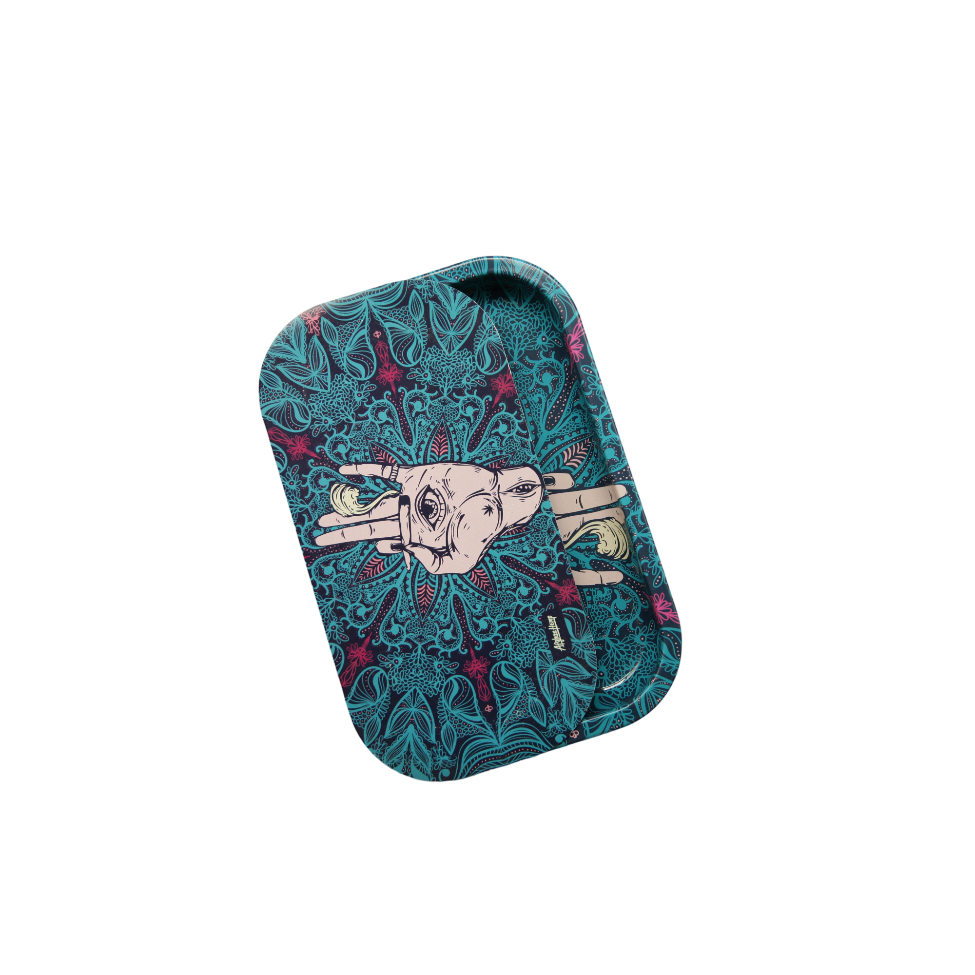 Rolling Tray Kit W/ Magnetic Lid - Afghan Hemp
