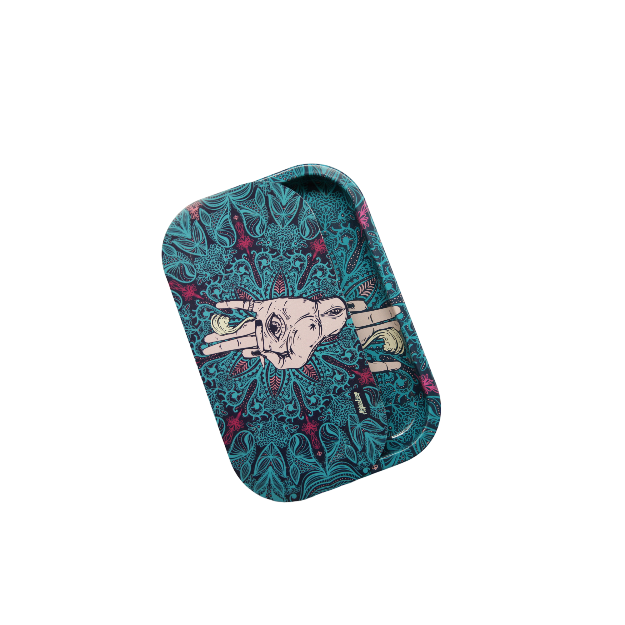 Rolling Tray Kit W/ Magnetic Lid - Afghan Hemp