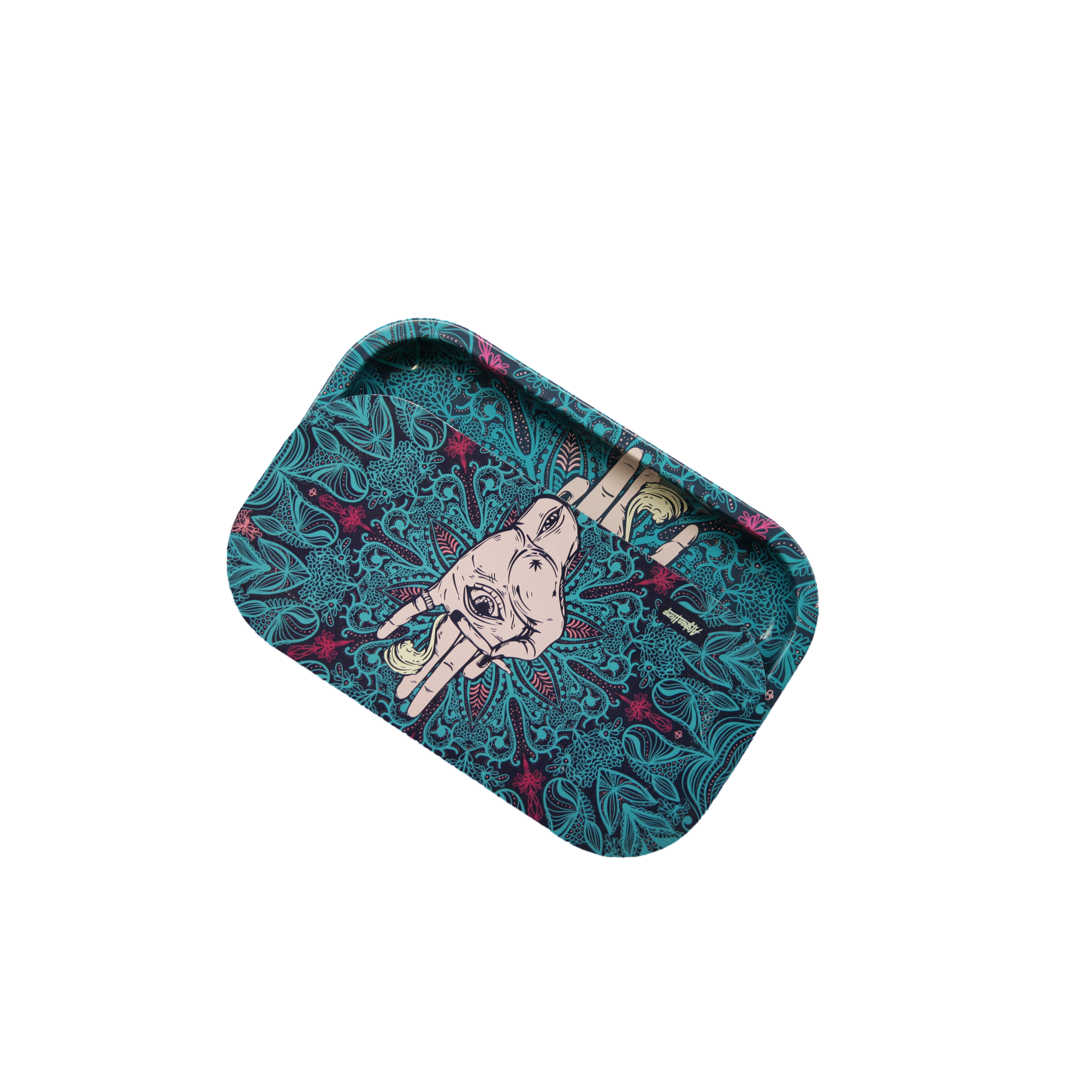 Rolling Tray Kit W/ Magnetic Lid - Afghan Hemp