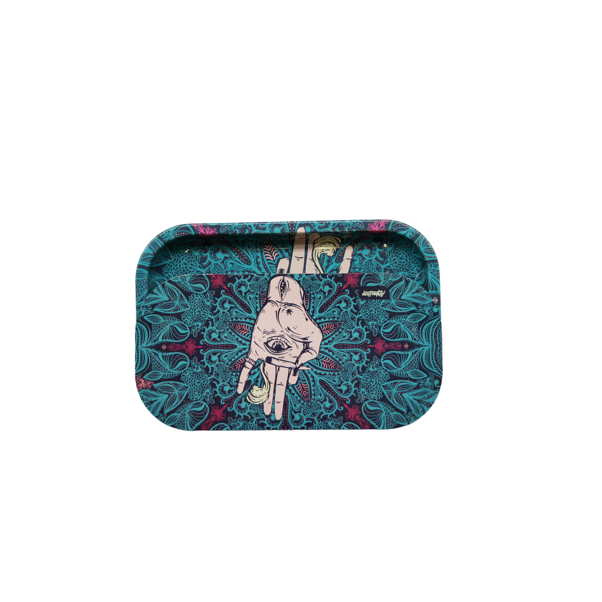 Rolling Tray Kit W/ Magnetic Lid - Afghan Hemp