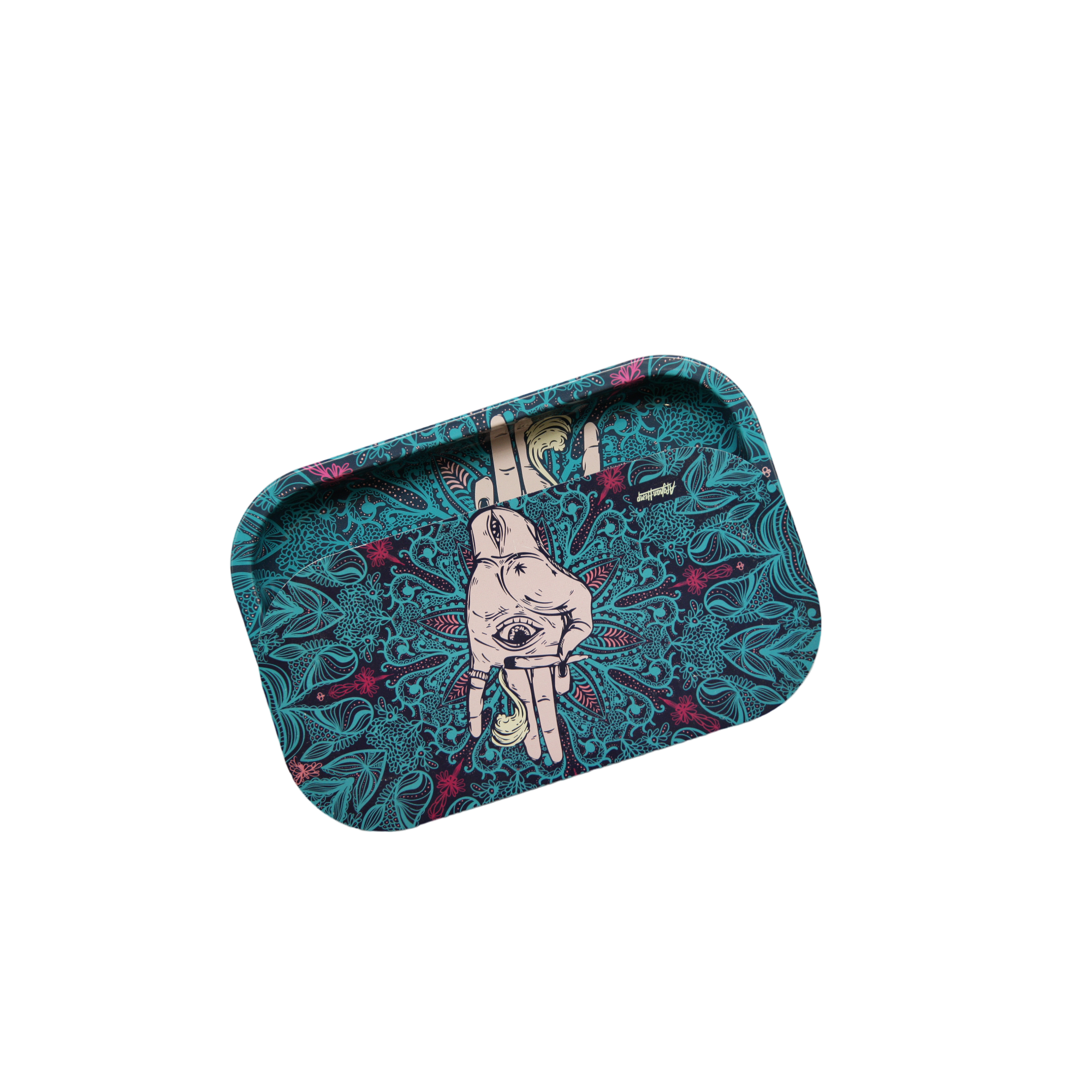 Rolling Tray Kit W/ Magnetic Lid - Afghan Hemp