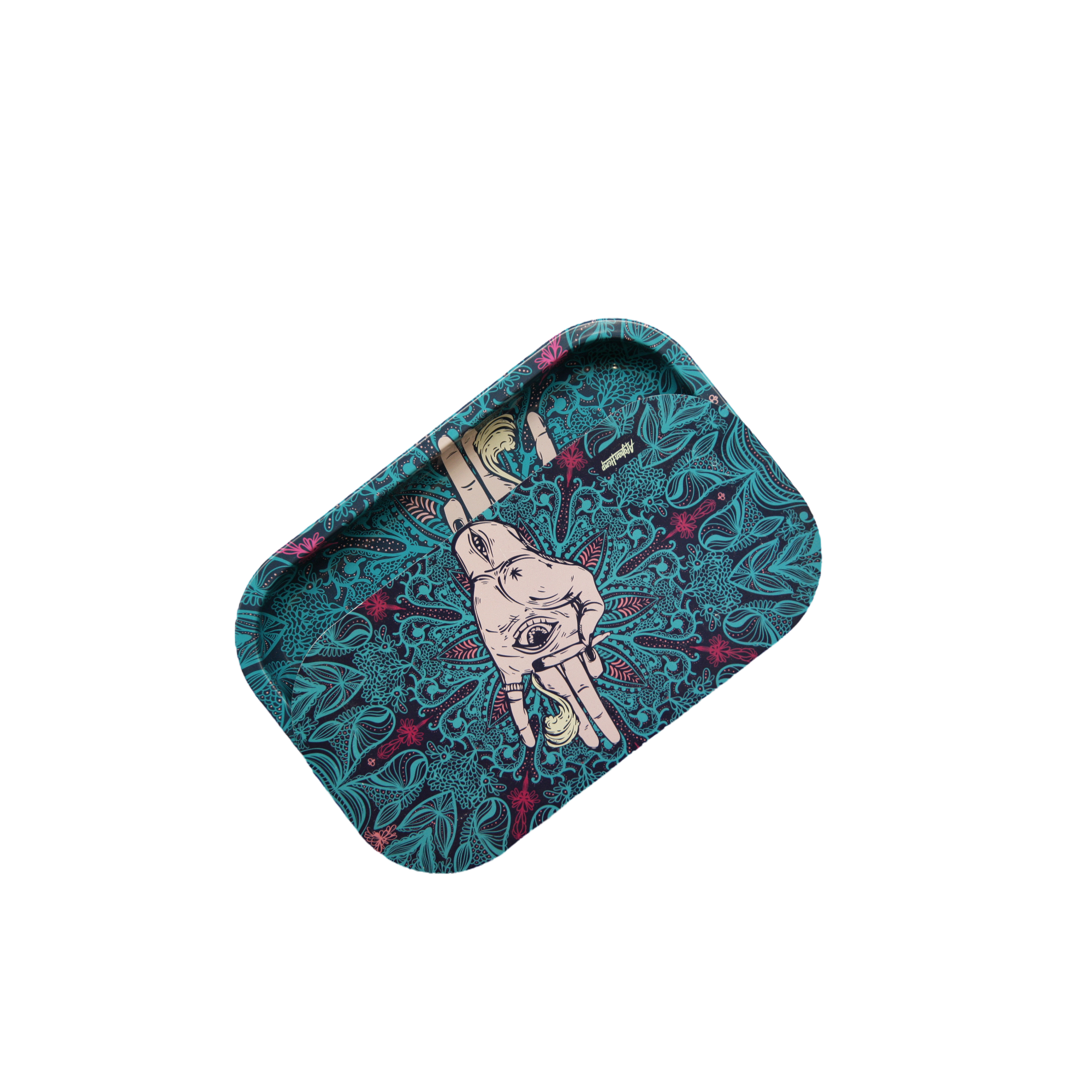 Rolling Tray Kit W/ Magnetic Lid - Afghan Hemp