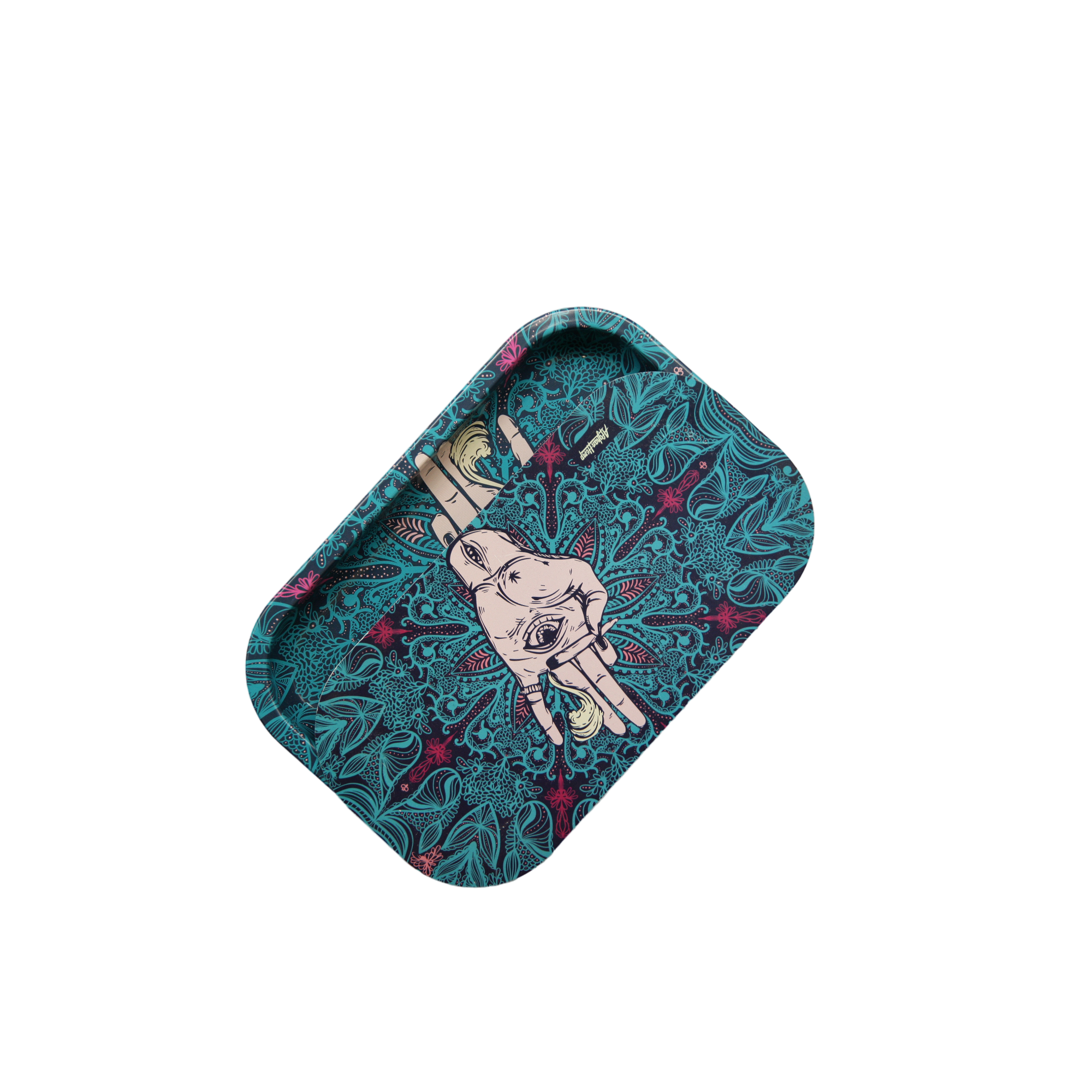 Rolling Tray Kit W/ Magnetic Lid - Afghan Hemp