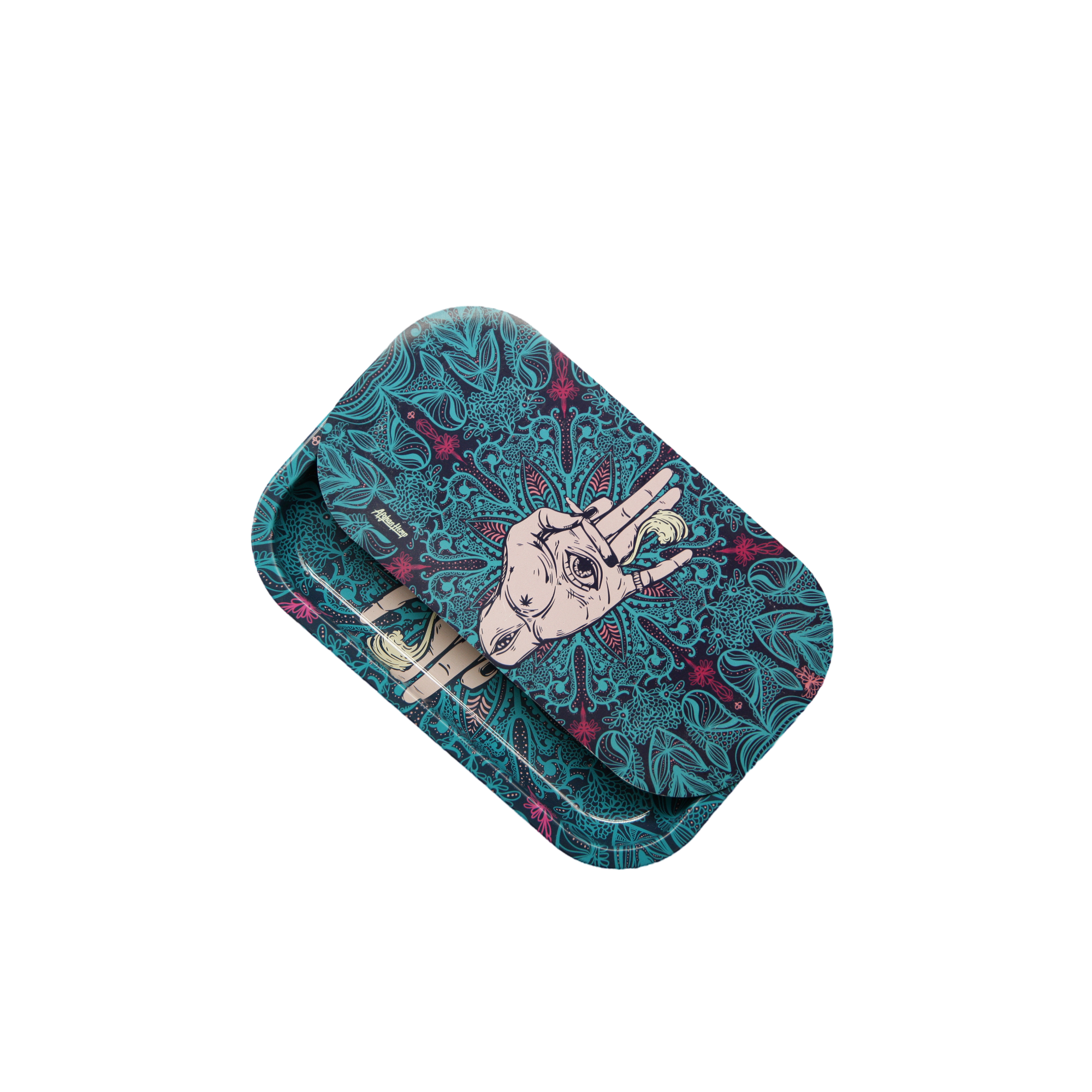 Rolling Tray Kit W/ Magnetic Lid - Afghan Hemp