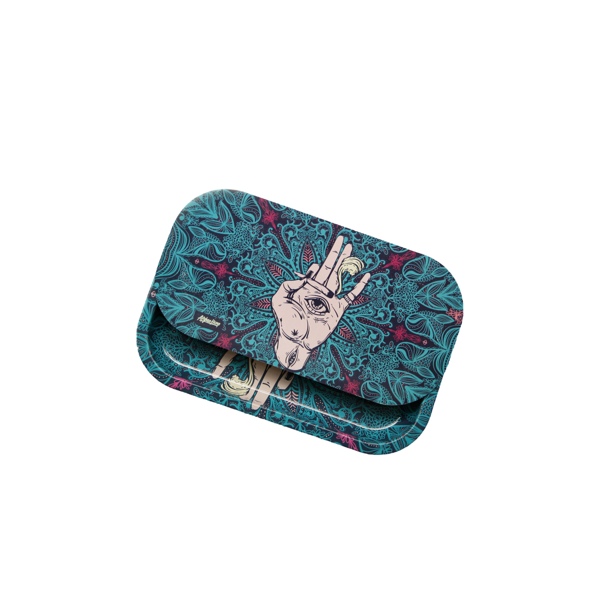 Rolling Tray Kit W/ Magnetic Lid - Afghan Hemp