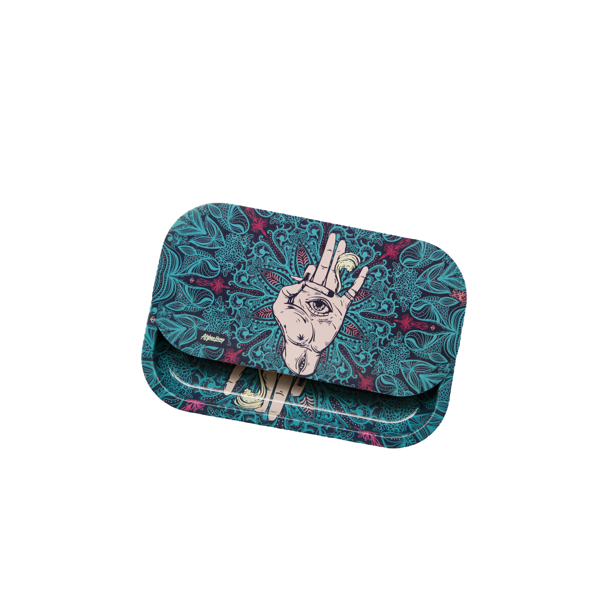 Rolling Tray Kit W/ Magnetic Lid - Afghan Hemp