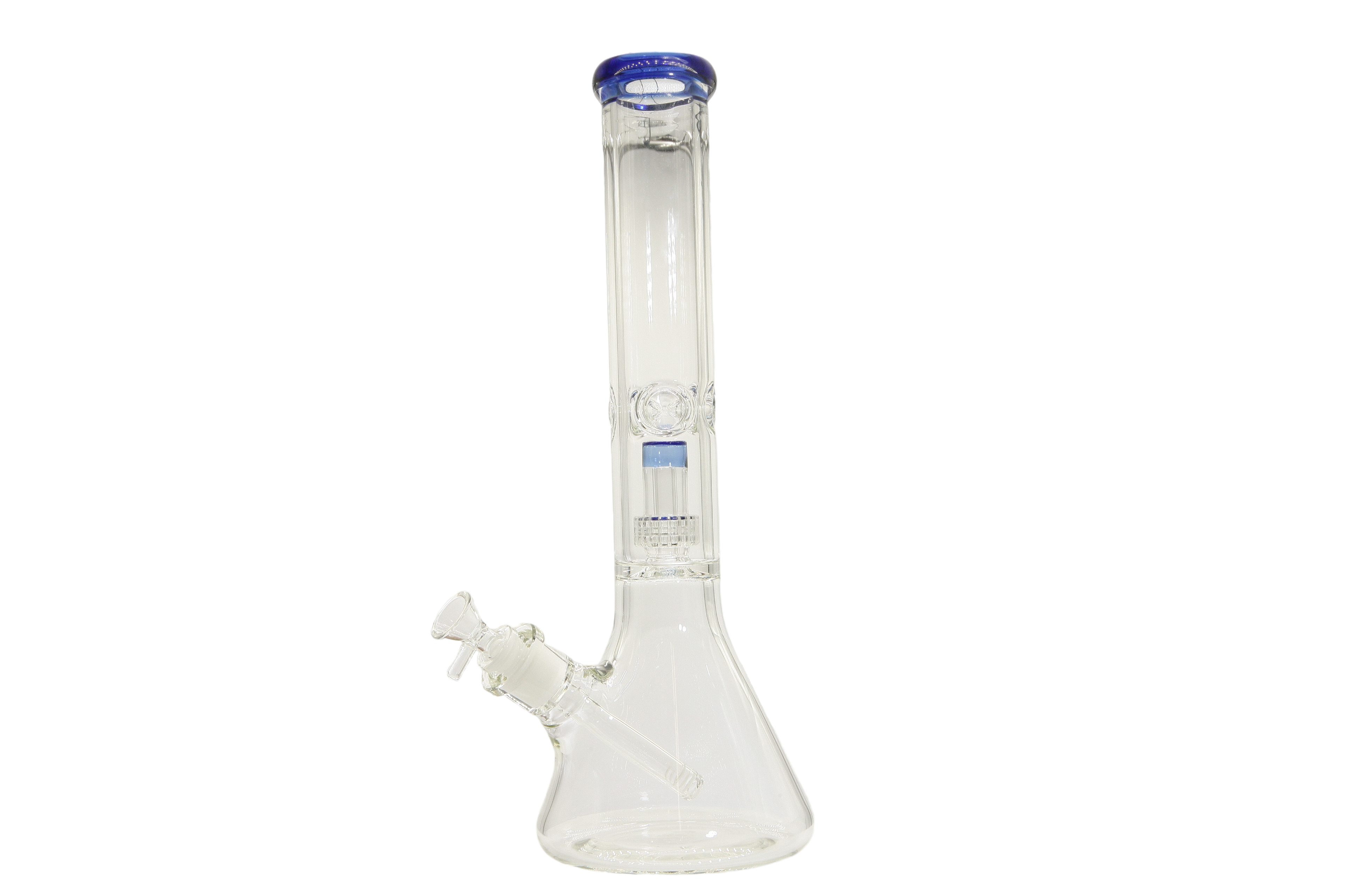Colored Lip Beaker Bong w/Perc - 14"