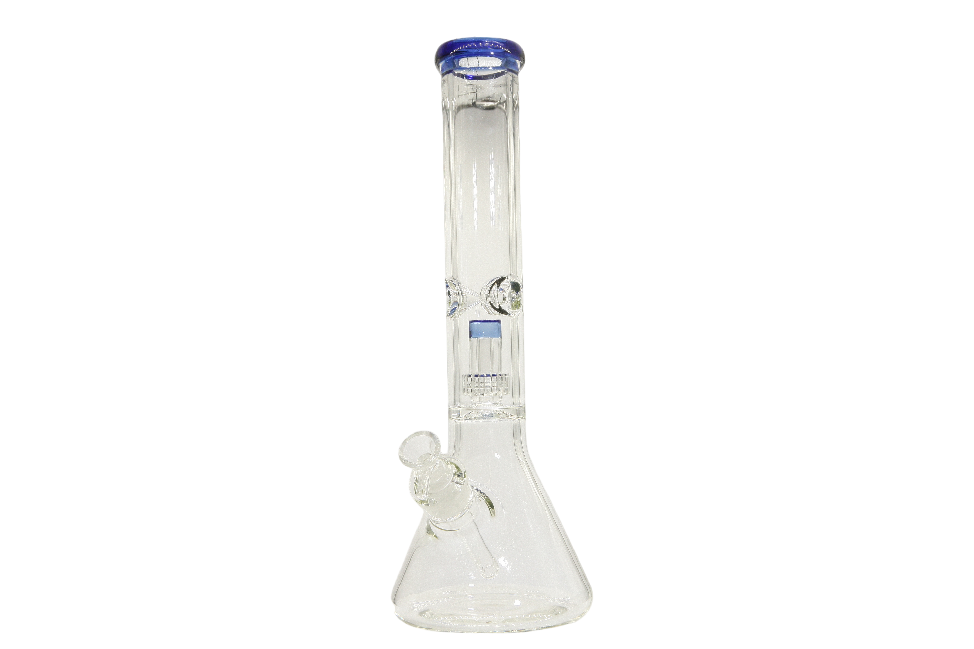 Colored Lip Beaker Bong w/Perc - 14"