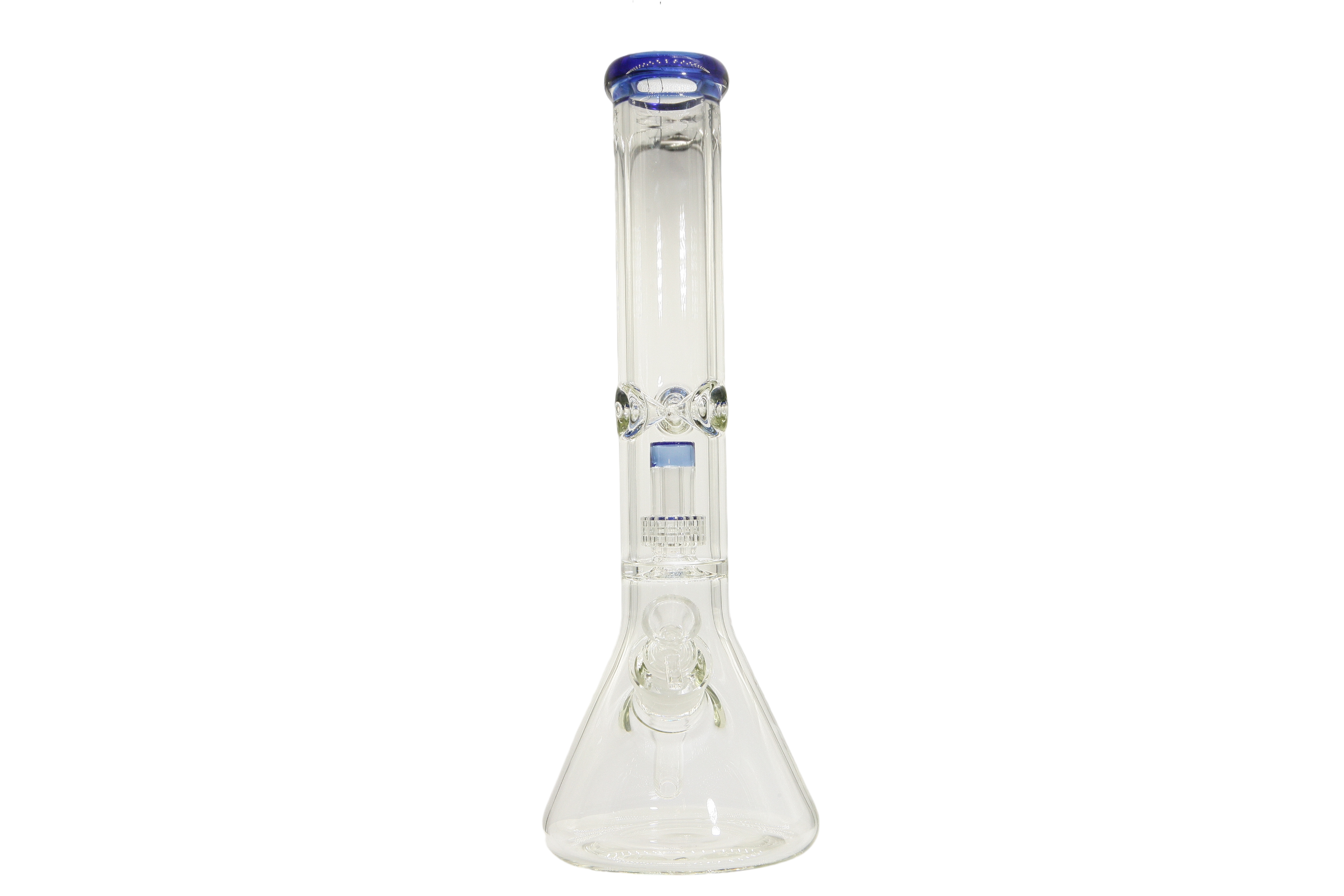 Colored Lip Beaker Bong w/Perc - 14"
