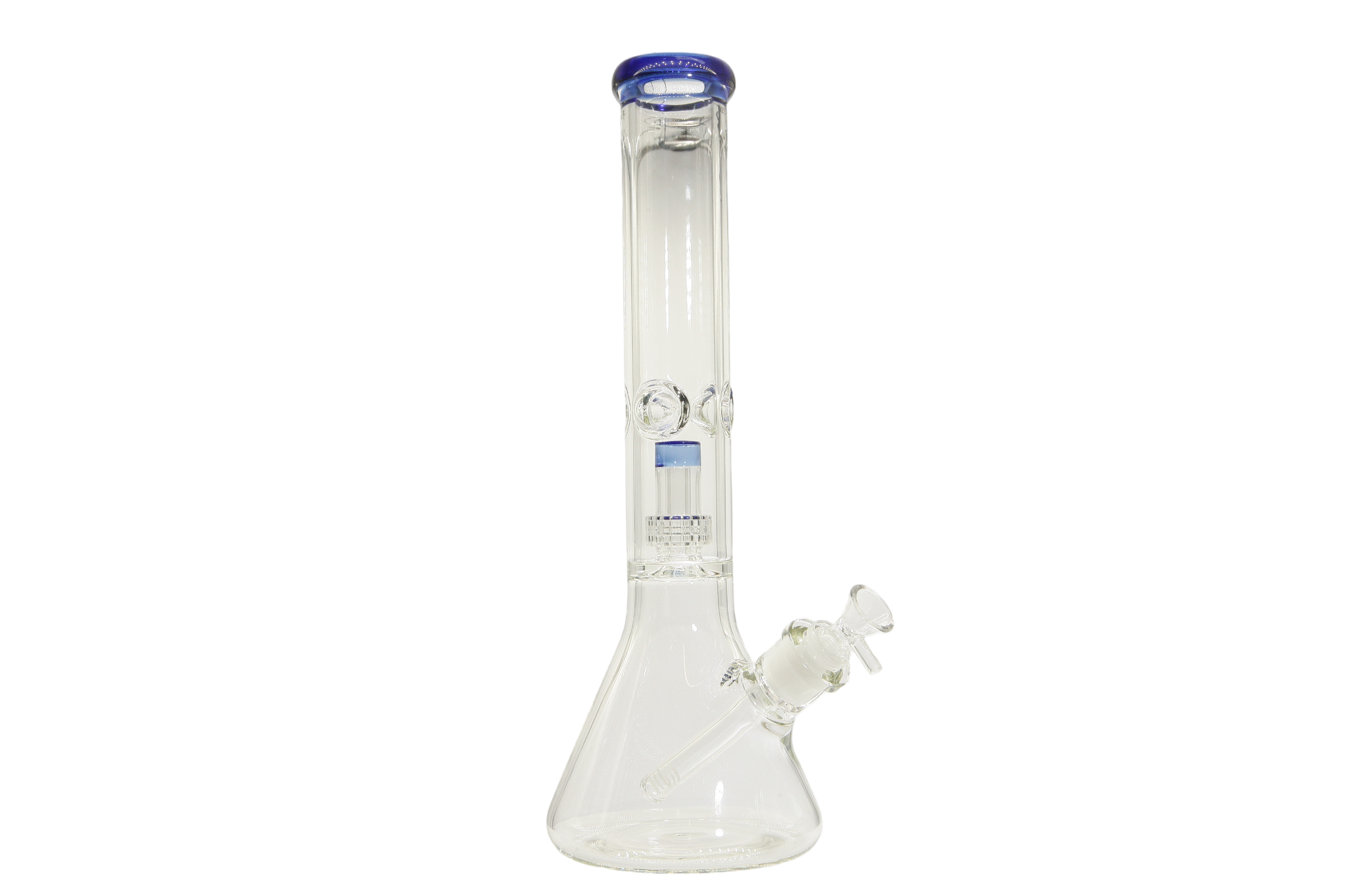 Colored Lip Beaker Bong w/Perc - 14"
