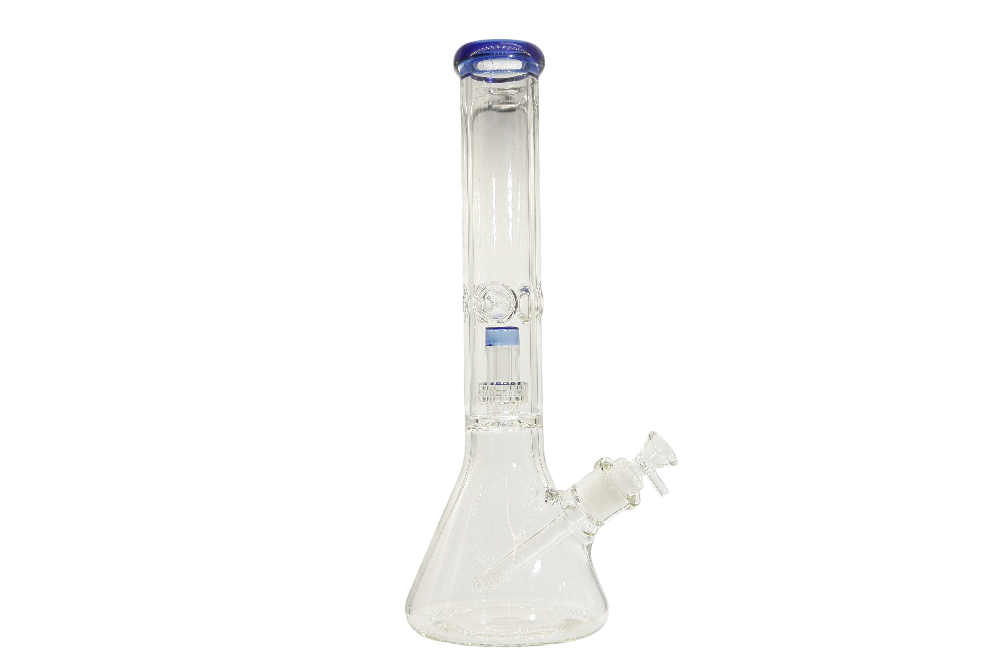 Colored Lip Beaker Bong w/Perc - 14"