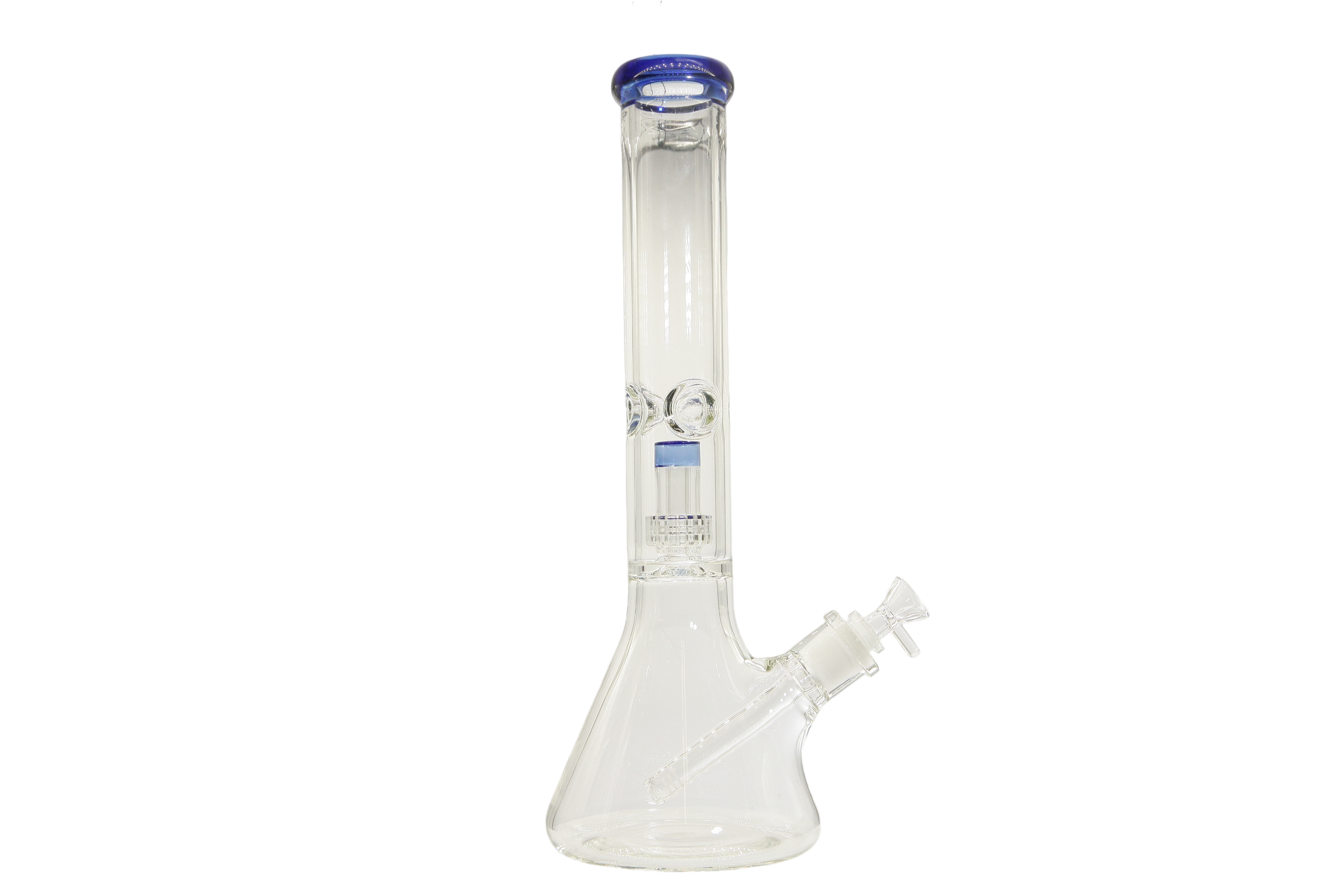 Colored Lip Beaker Bong w/Perc - 14"