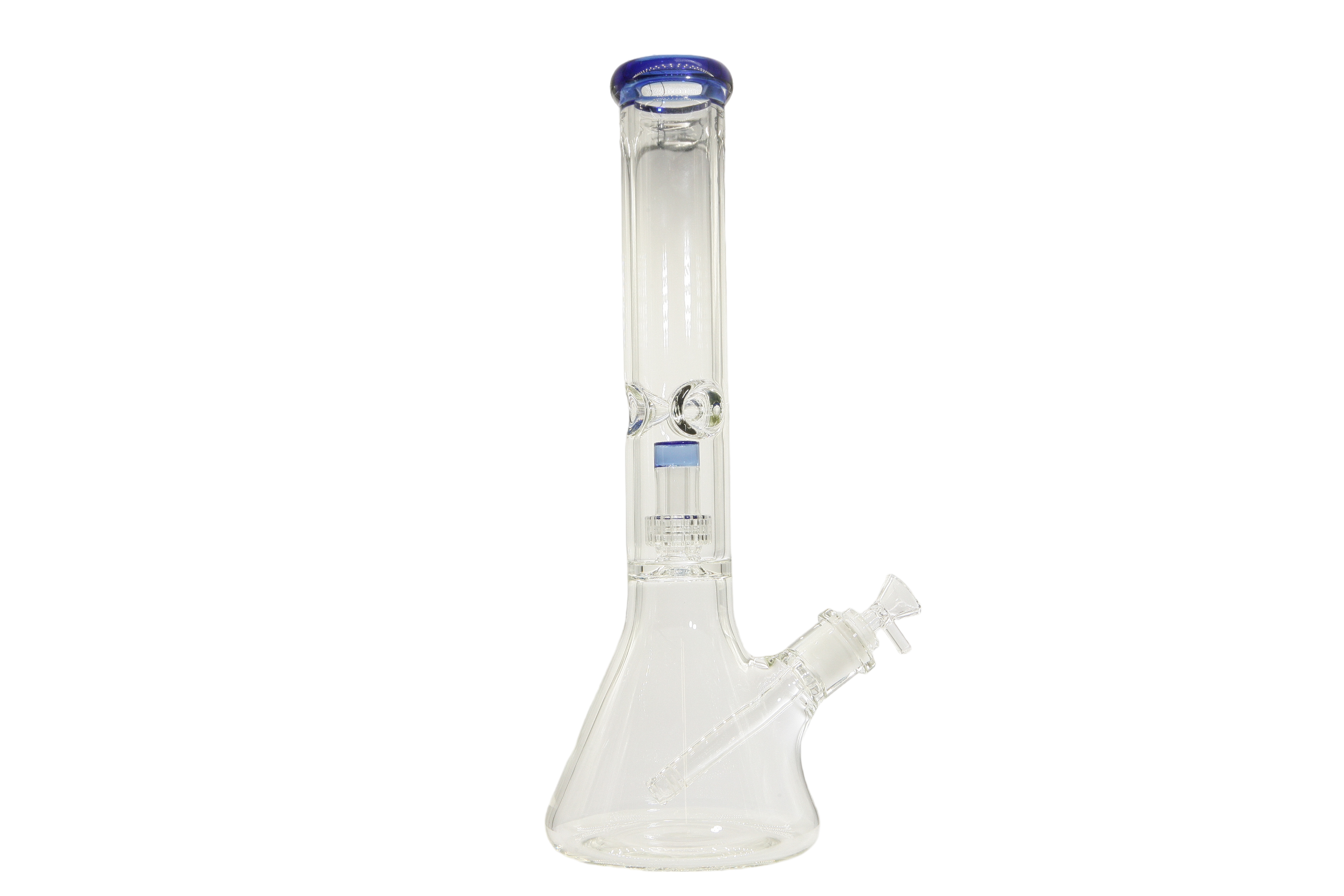 Colored Lip Beaker Bong w/Perc - 14"