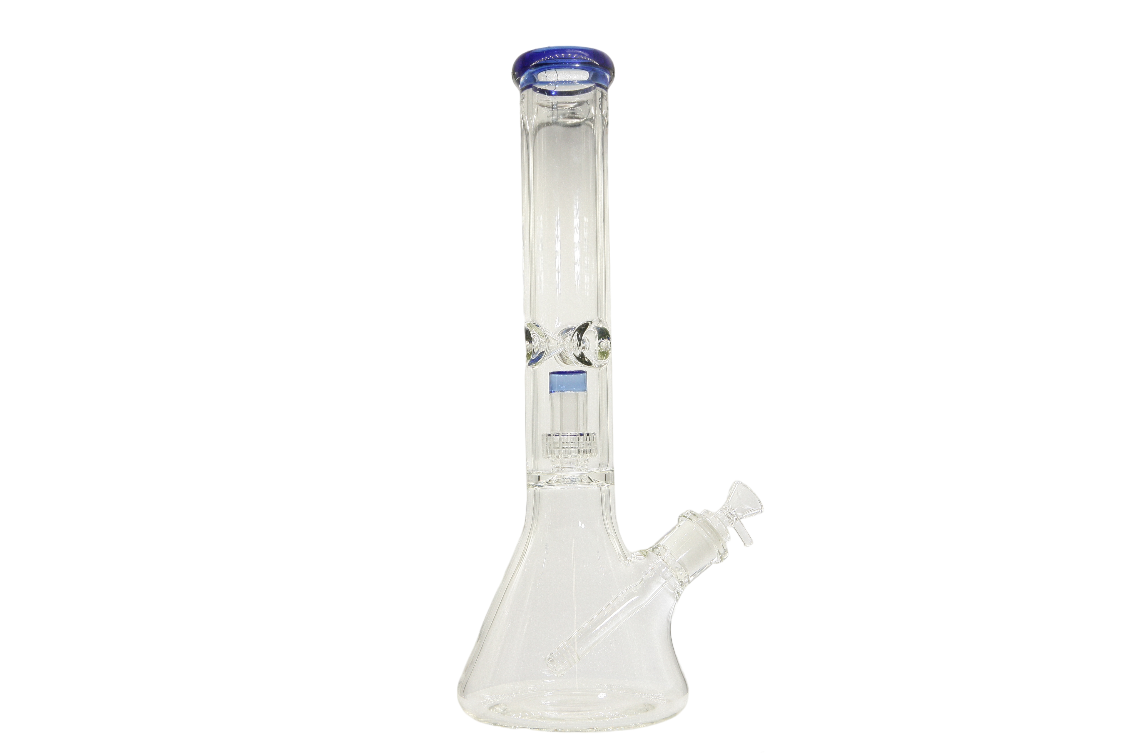 Colored Lip Beaker Bong w/Perc - 14"
