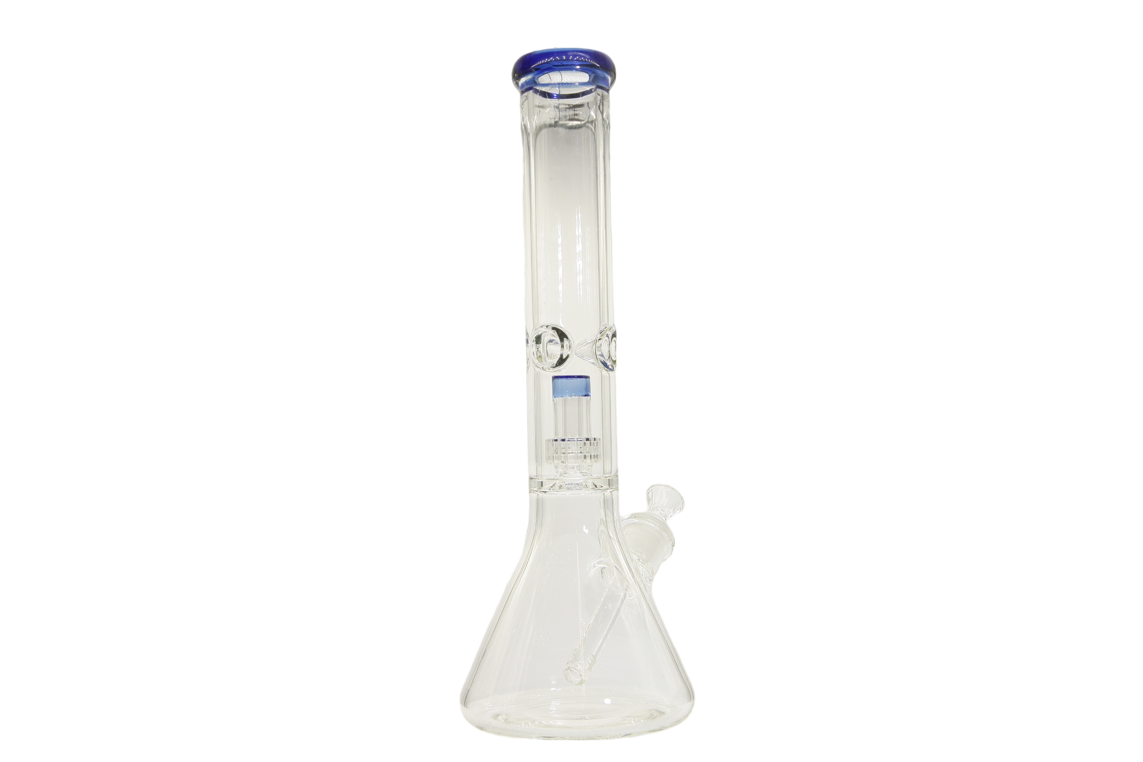 Colored Lip Beaker Bong w/Perc - 14"