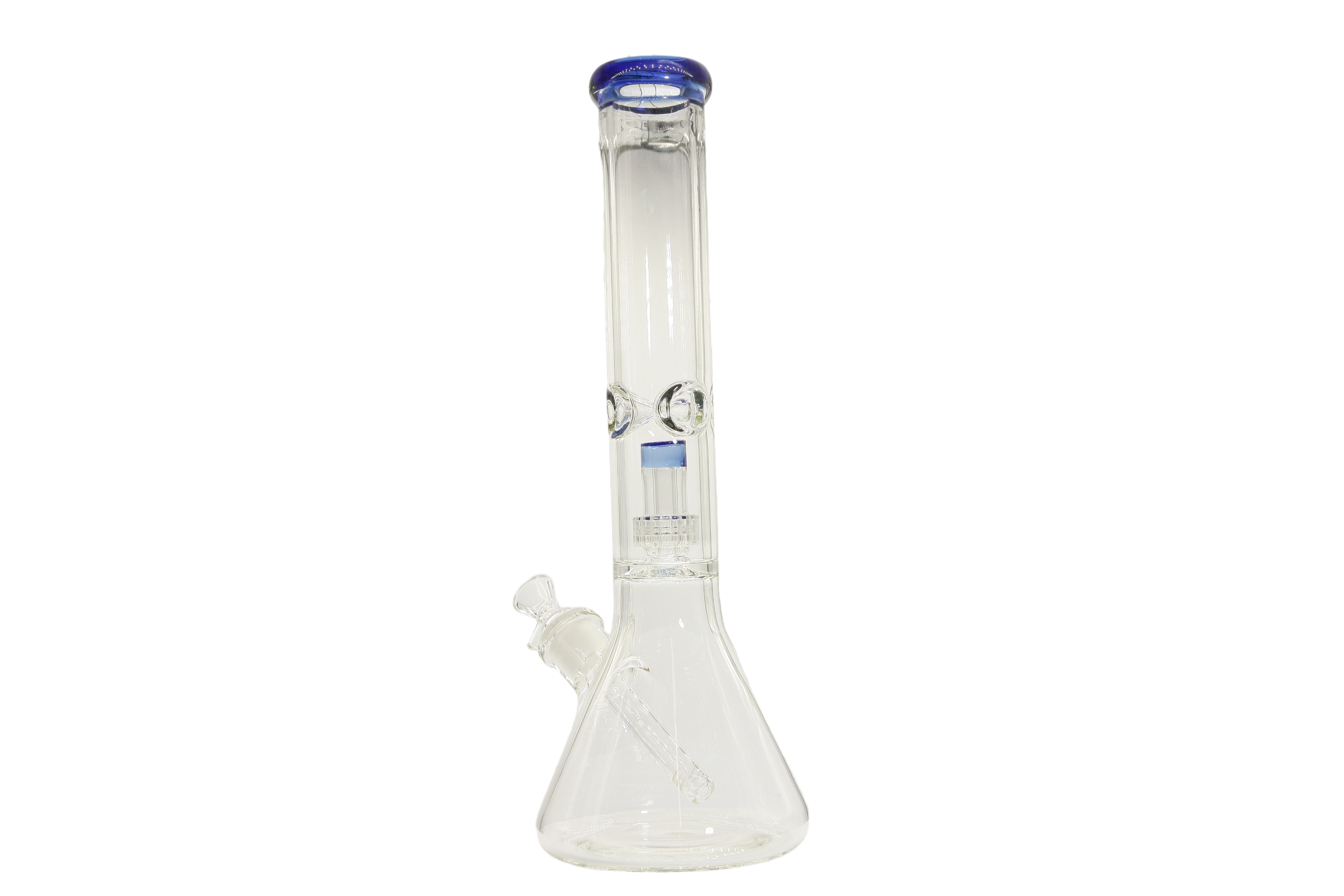 Colored Lip Beaker Bong w/Perc - 14"