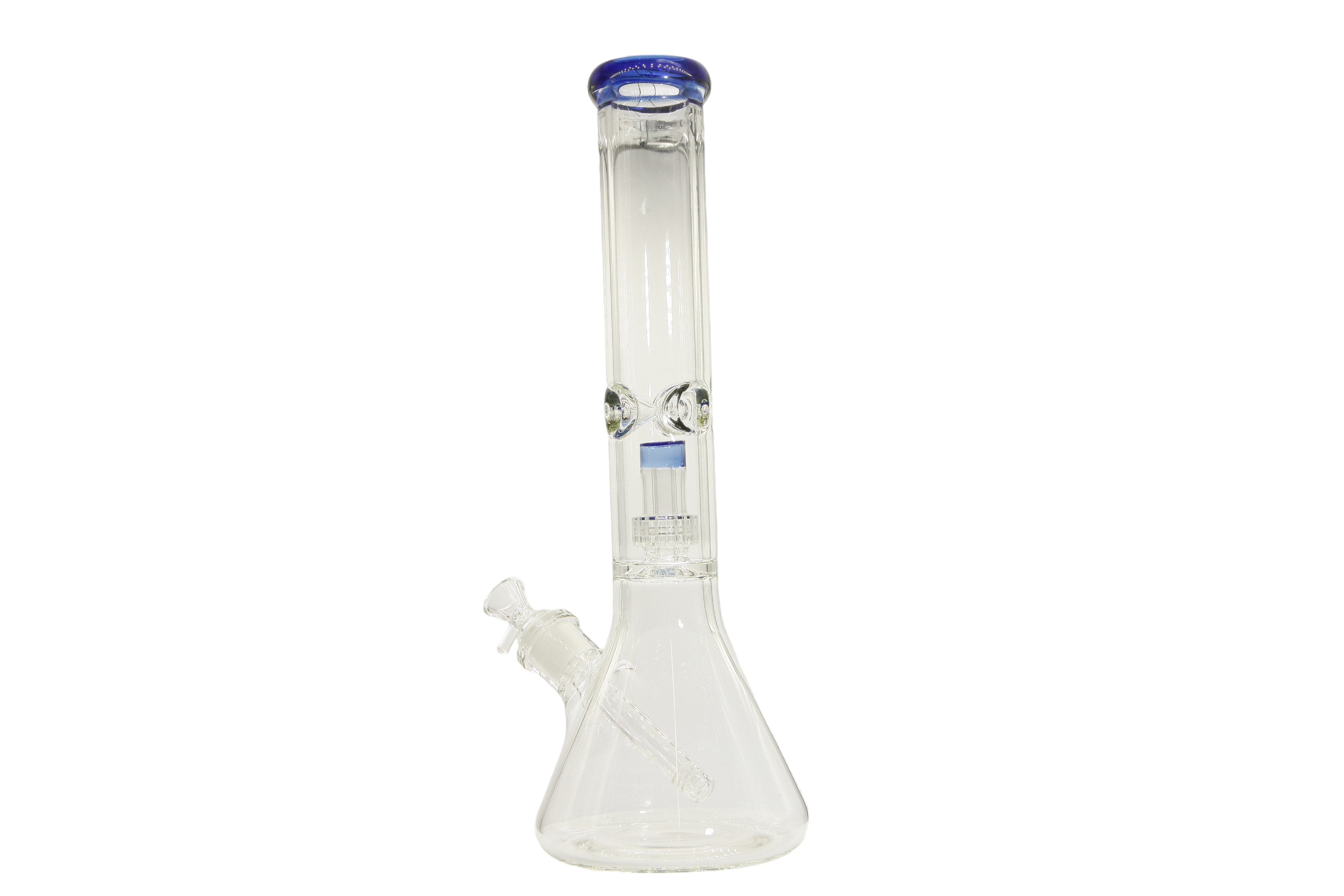 Colored Lip Beaker Bong w/Perc - 14"