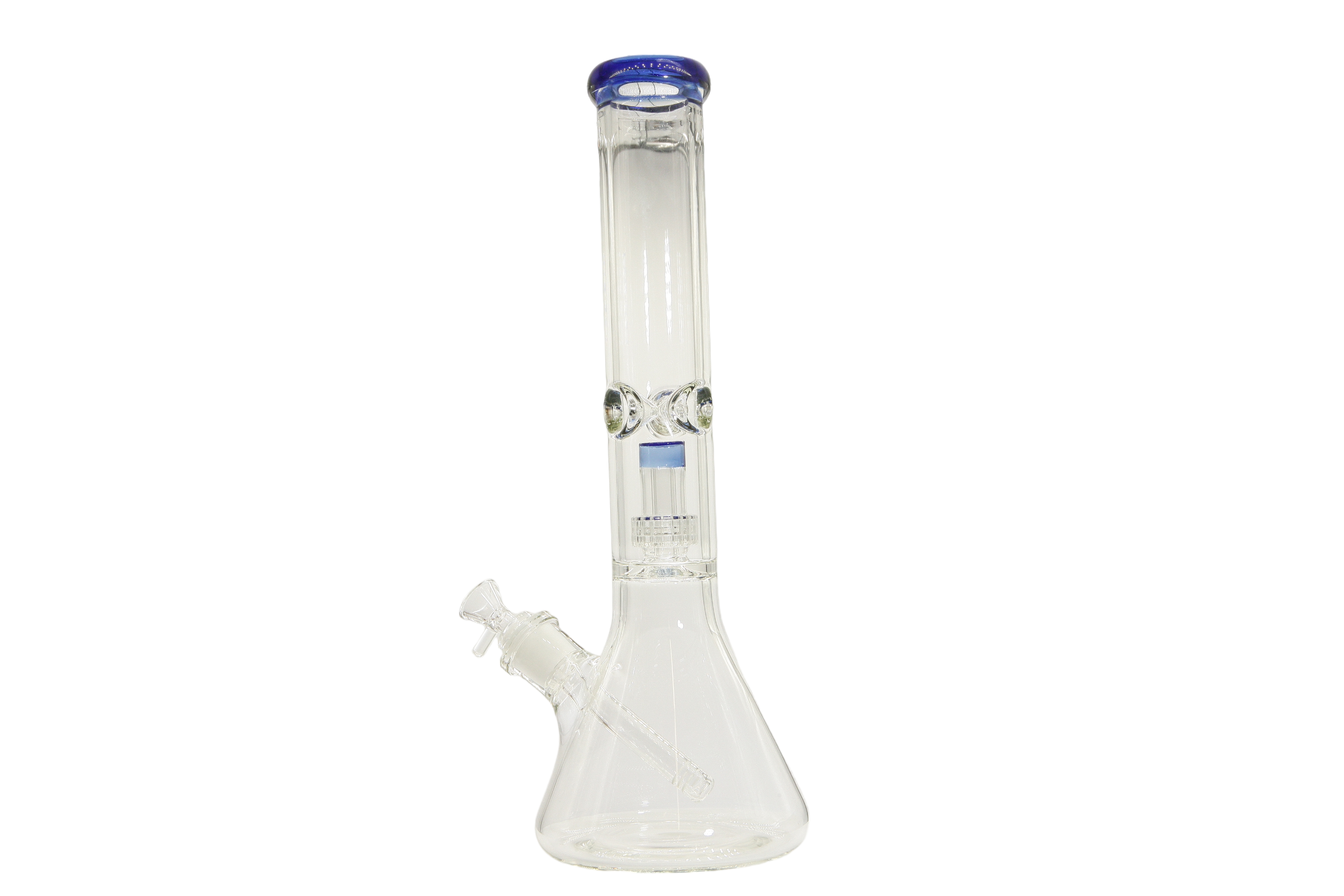 Colored Lip Beaker Bong w/Perc - 14"