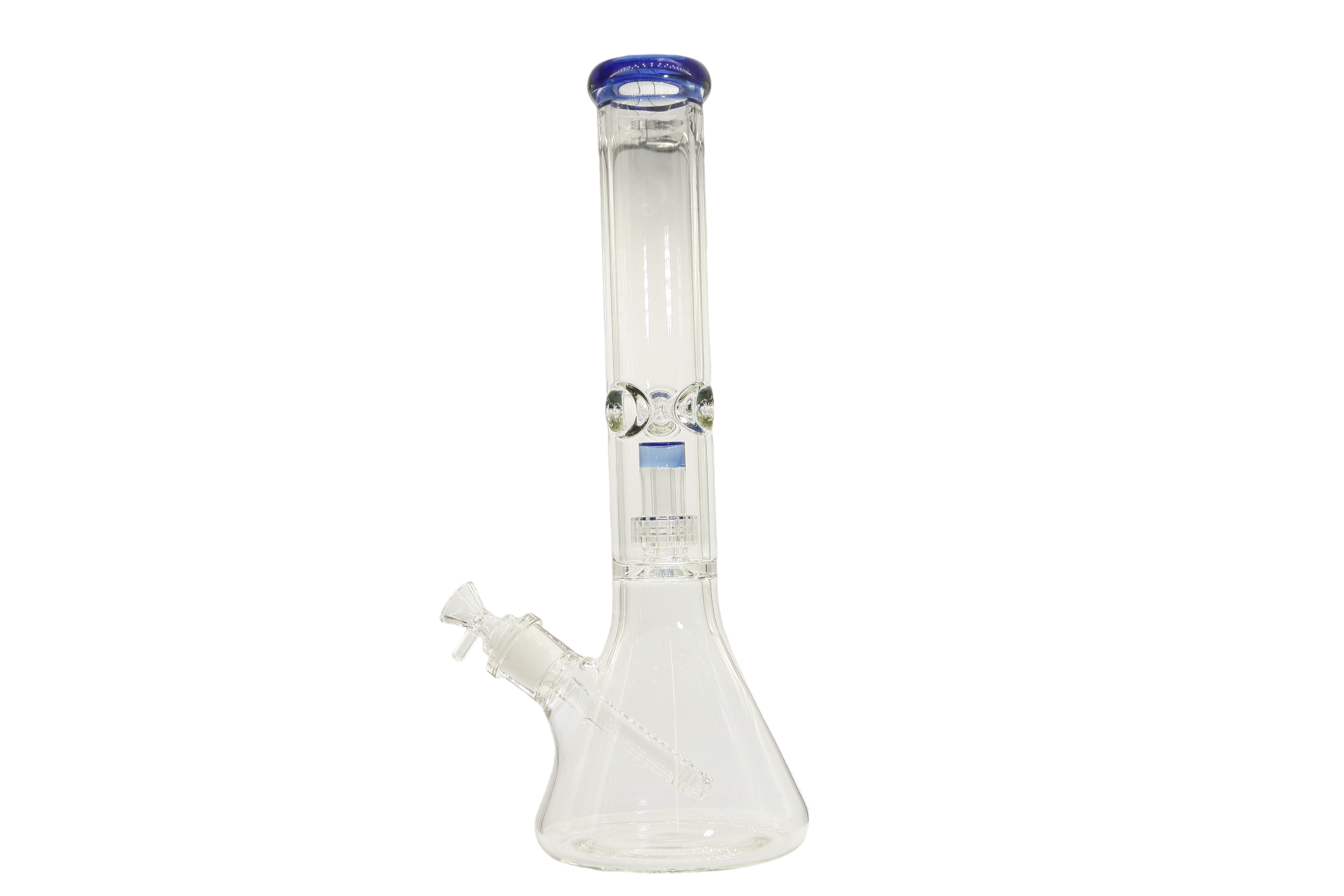 Colored Lip Beaker Bong w/Perc - 14"