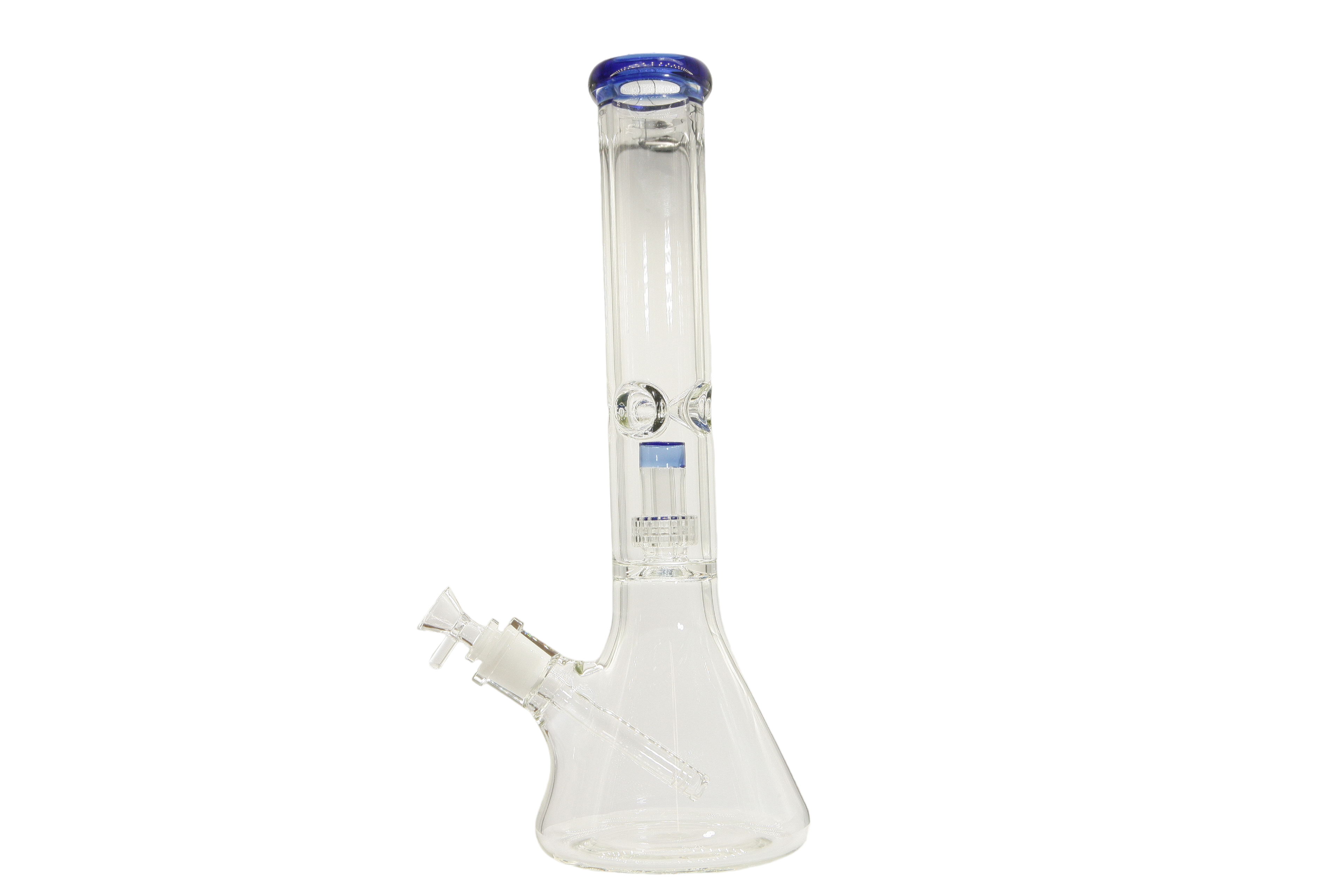 Colored Lip Beaker Bong w/Perc - 14"