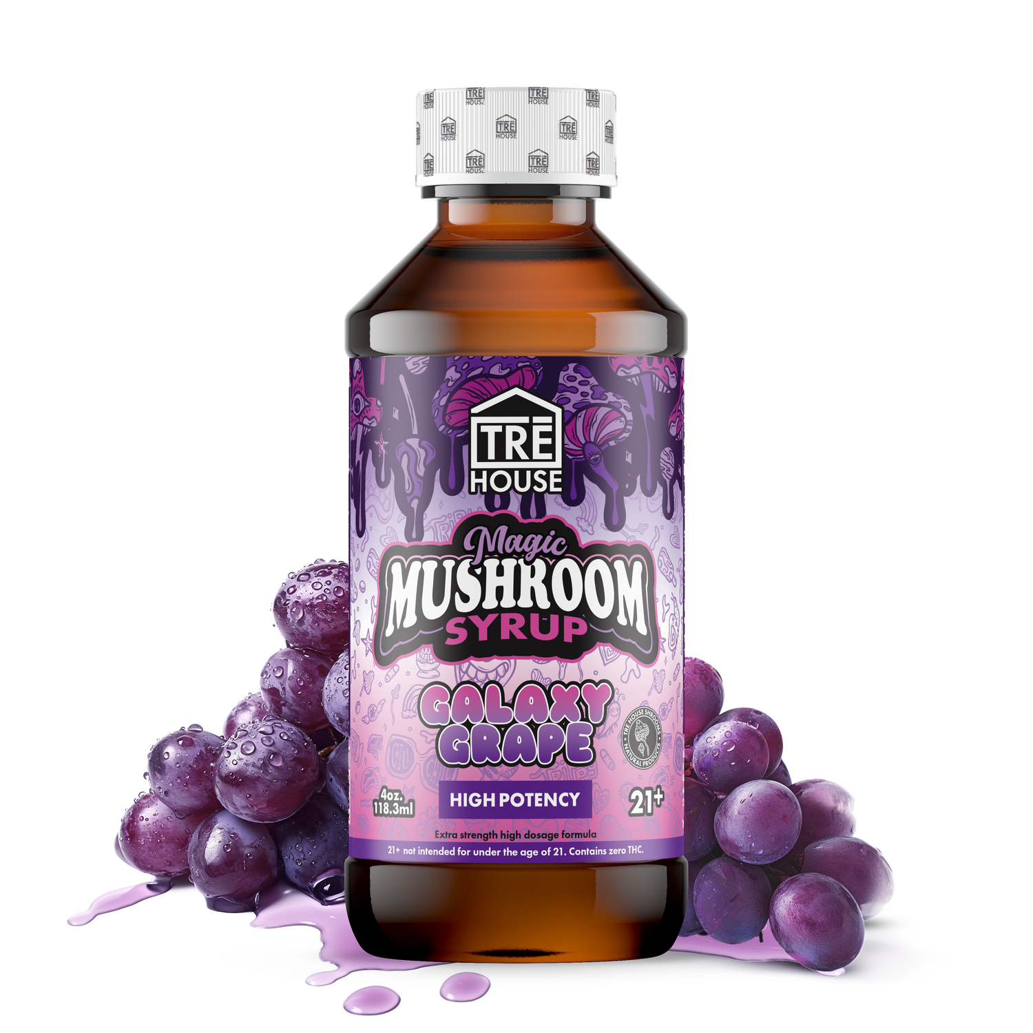 Magic Mushroom Syrup - Galaxy Grape - 4oz