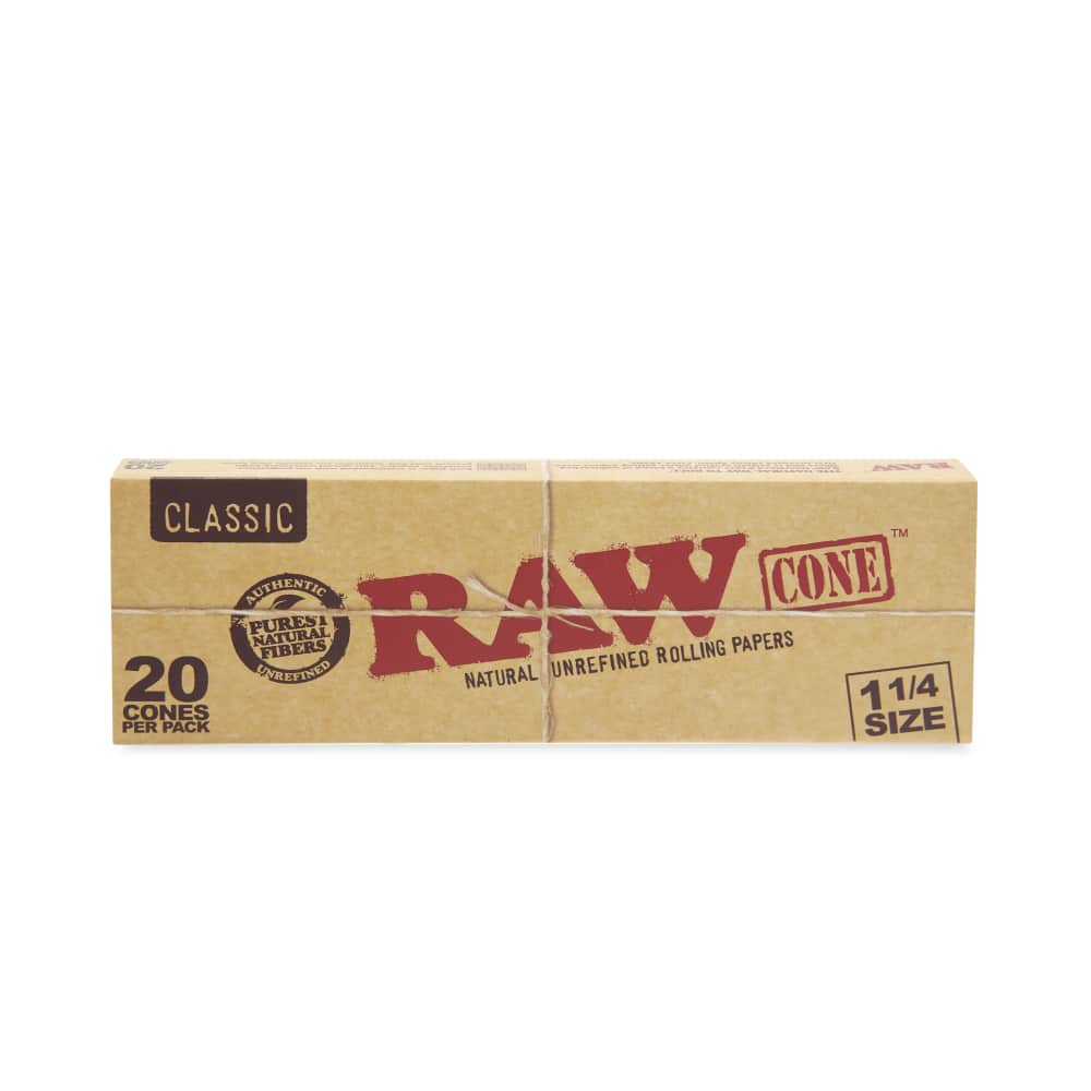 Raw Classic Pre Rolled Cones- 1 1/4- 20 Pack