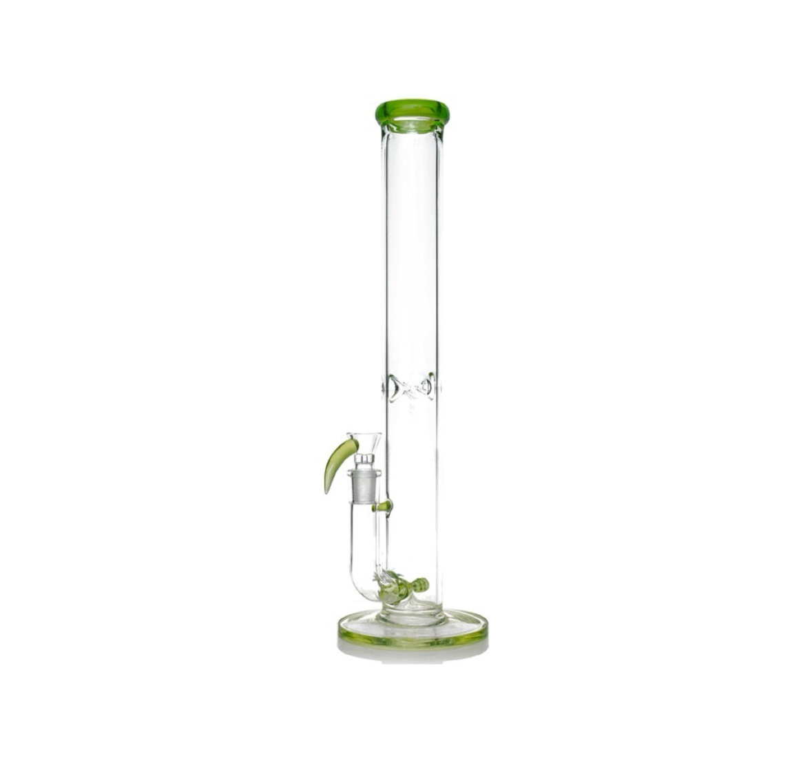 Double Inline Straight Tube Bong - 17”