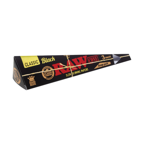 Raw Black Raw Black 1 1/4 Triangle Cones 6PK