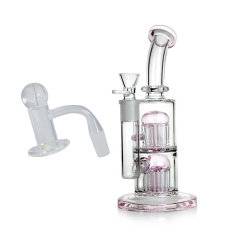 Double 8 Arm Tree Perc Rig - 11” & Blender Bundle