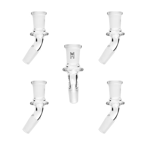 Glass Adapters 5pk 10M / 14F 45 Degree - Human Grade