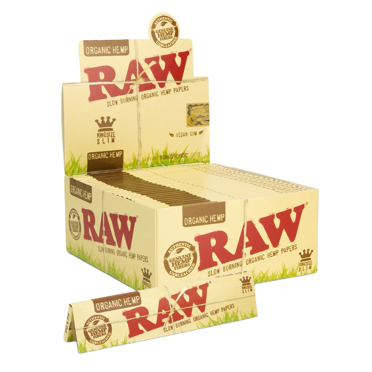 Raw Organic Hemp Papers - King Size Slim / Box of 50