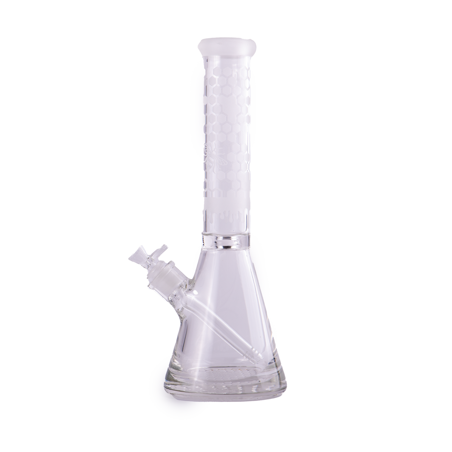 Frosted Bee Hive Beaker Bong - 12&quot;