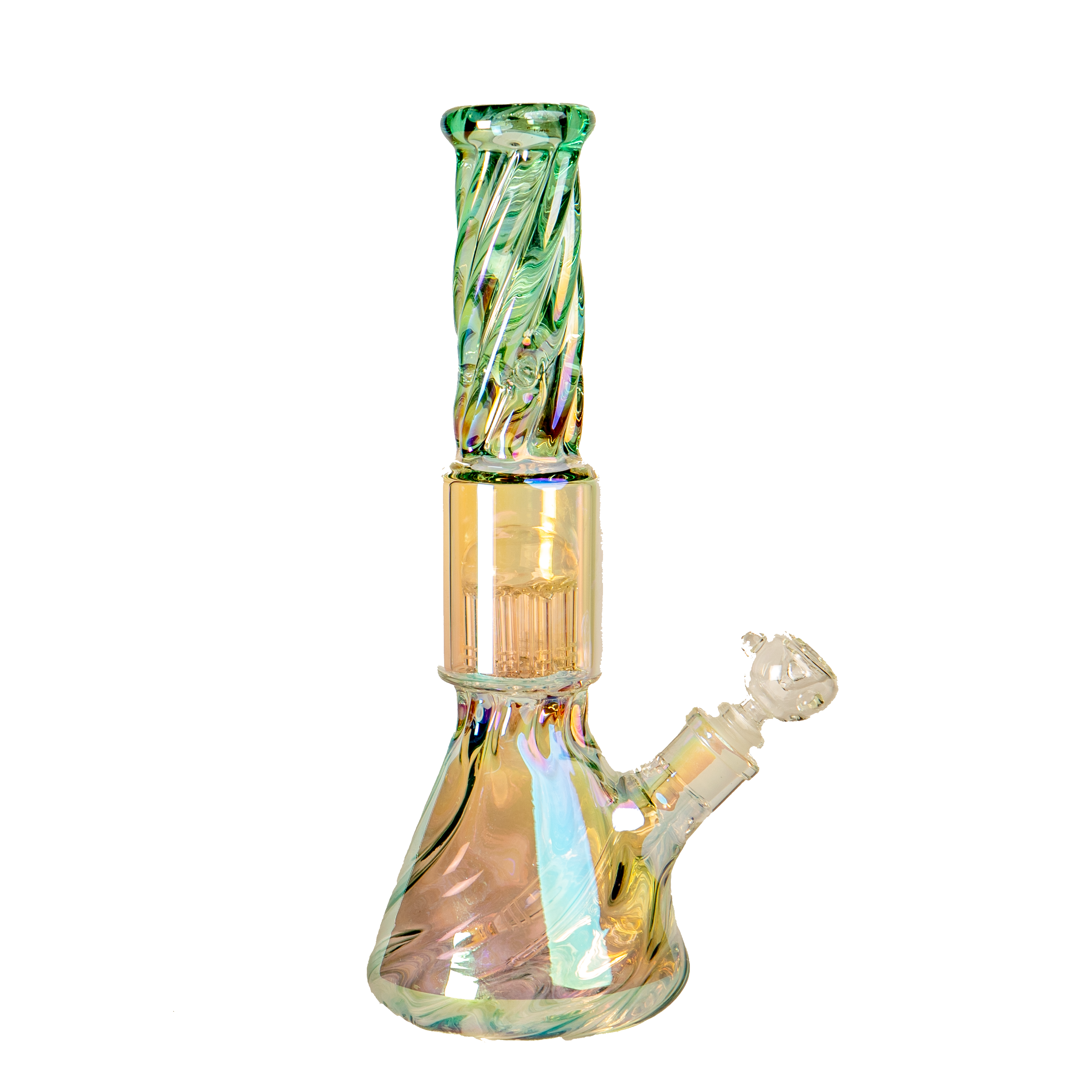 Iridescent Tree Perc Bong - 14&quot;