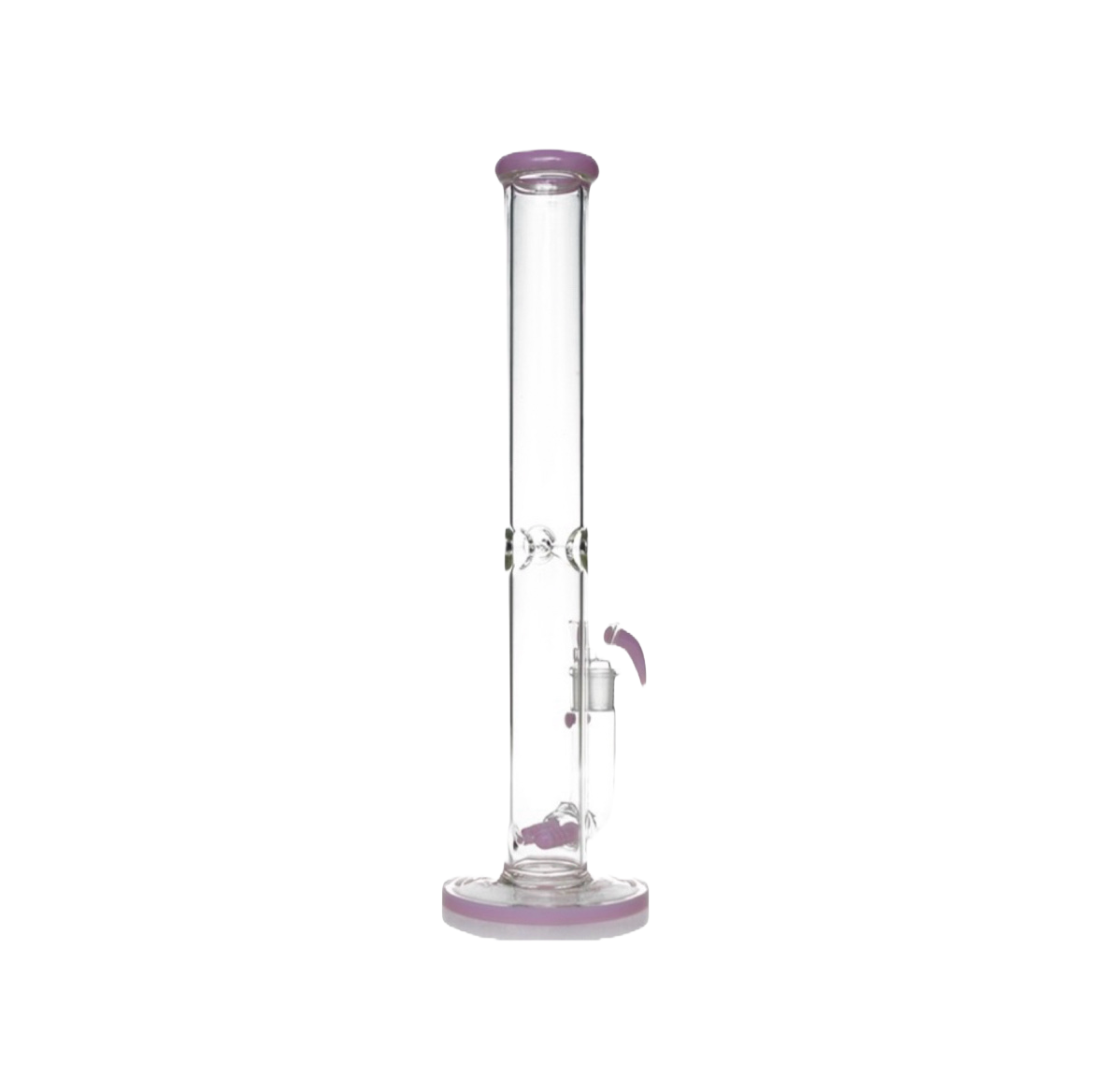 Double Inline Straight Tube Bong - 17”