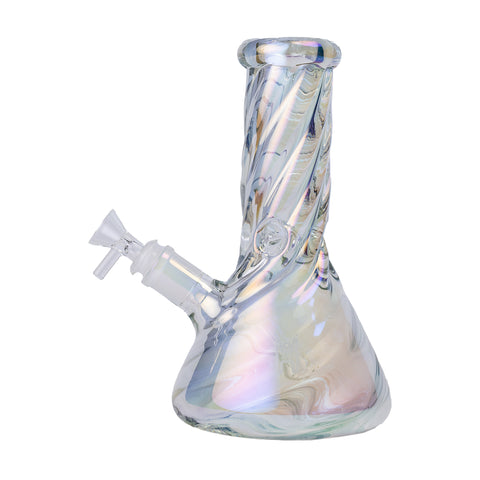Twisted Iridescent Beaker - Human Grade