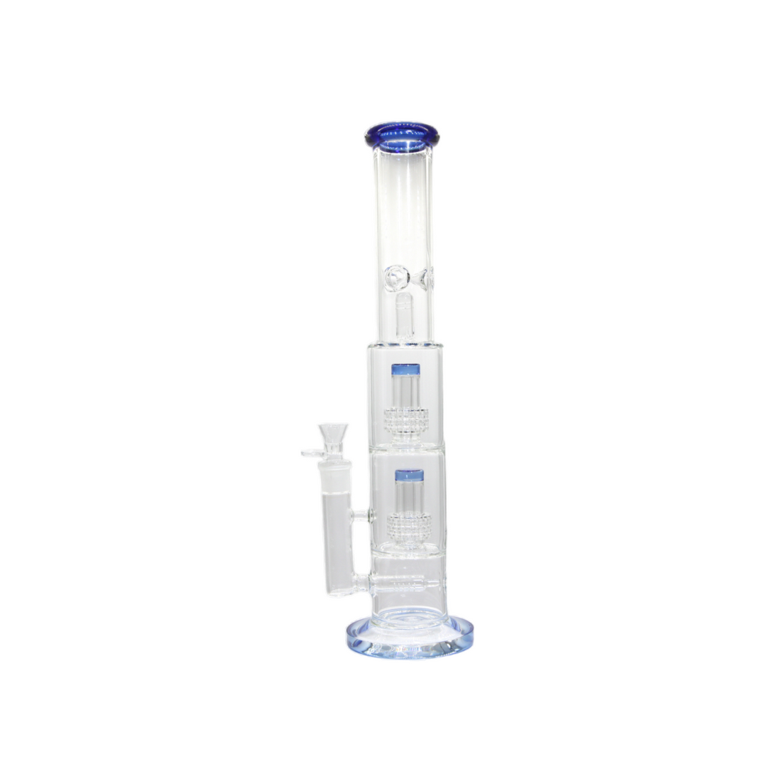 Double Perk Matrix Straight Tube Bong - 18&quot;