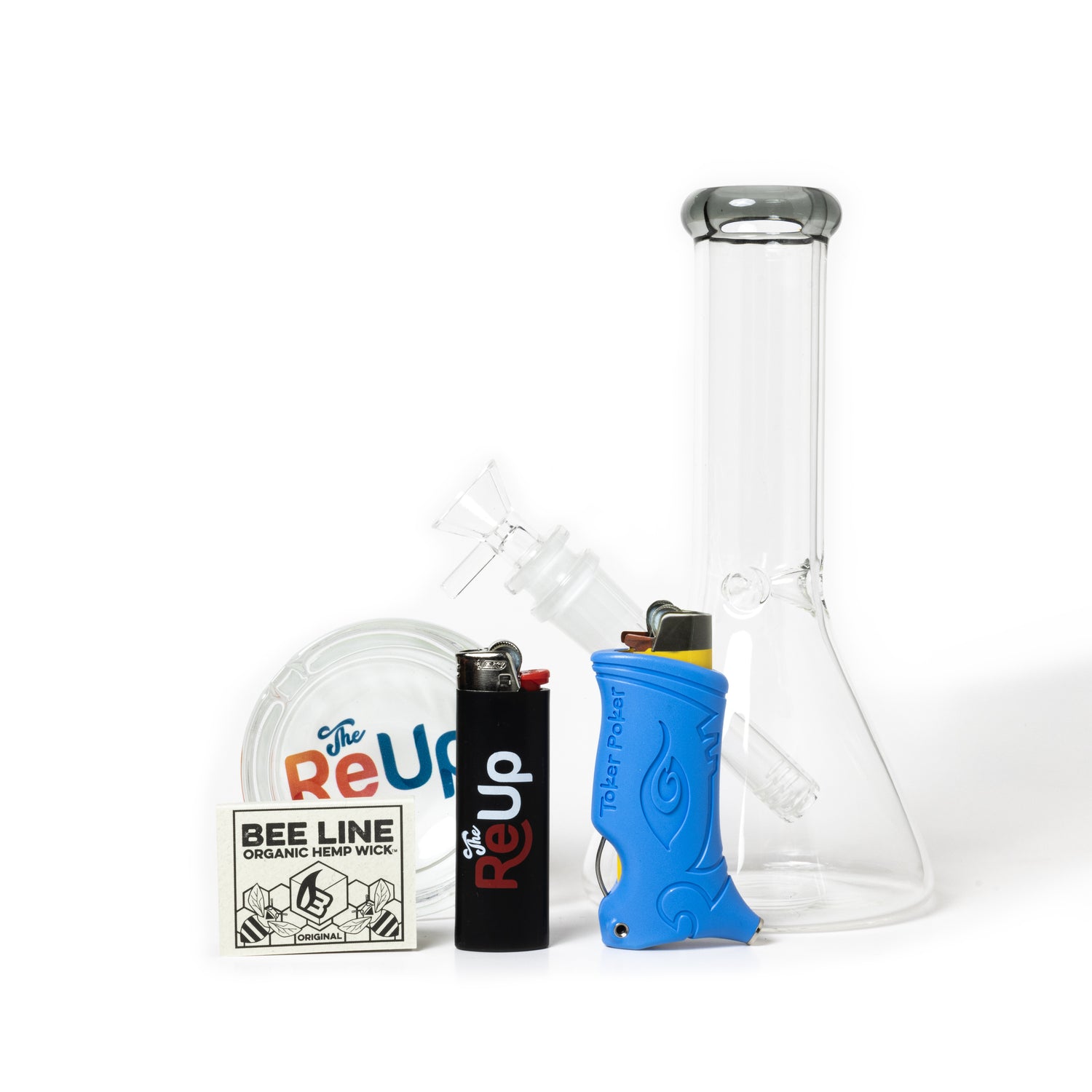 Beaker Bong - 8” Smokers Bundle