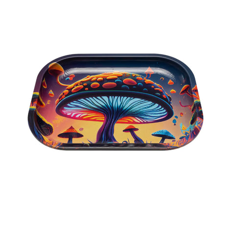 Mini Rolling Tray W/ Lid – Mushroom Forest