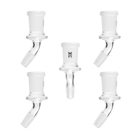 Glass Adapters 5pk 14M / 10F 45 Degree - Human Grade